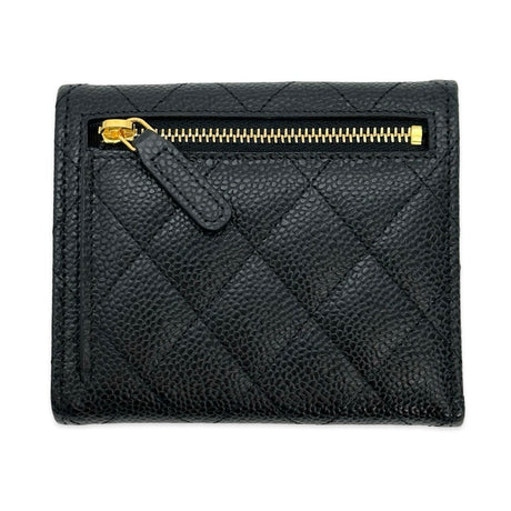 Quilted Caviar Classic Flap Wallet