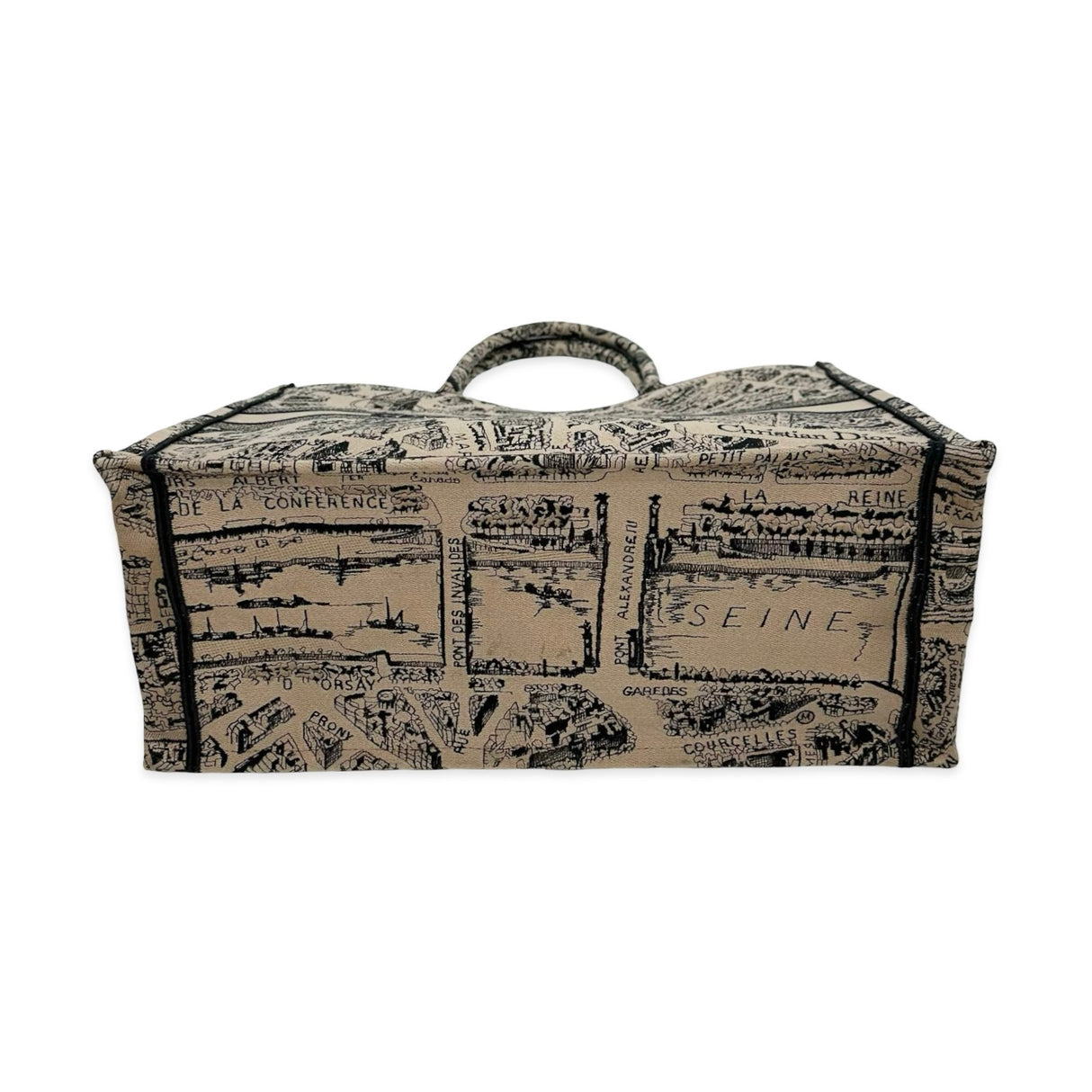 CHRISTIAN DIOR: Embroidered Plan de Paris Large Book Tote