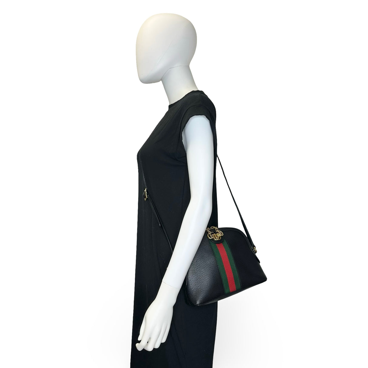 GUCCI: Leather Dome Crossbody