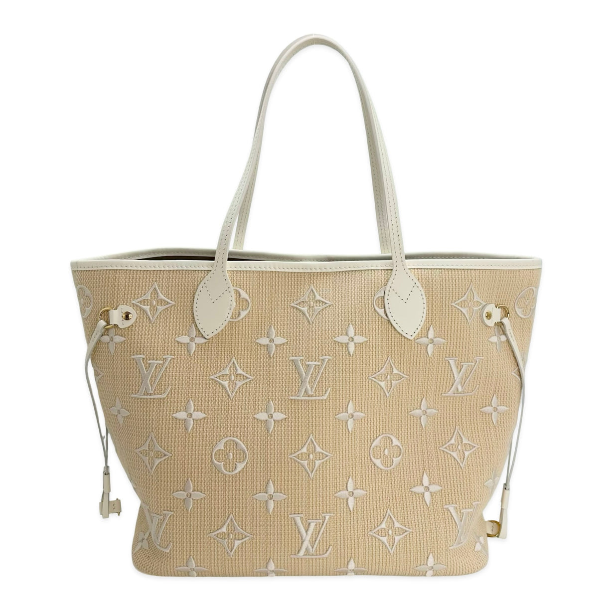 LOUIS VUITTON: Monogram By the Pool Raffia Neverfull MM
