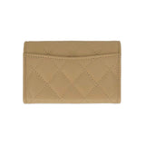 CHANEL: Quilted Caviar Classic Flap Card Holder