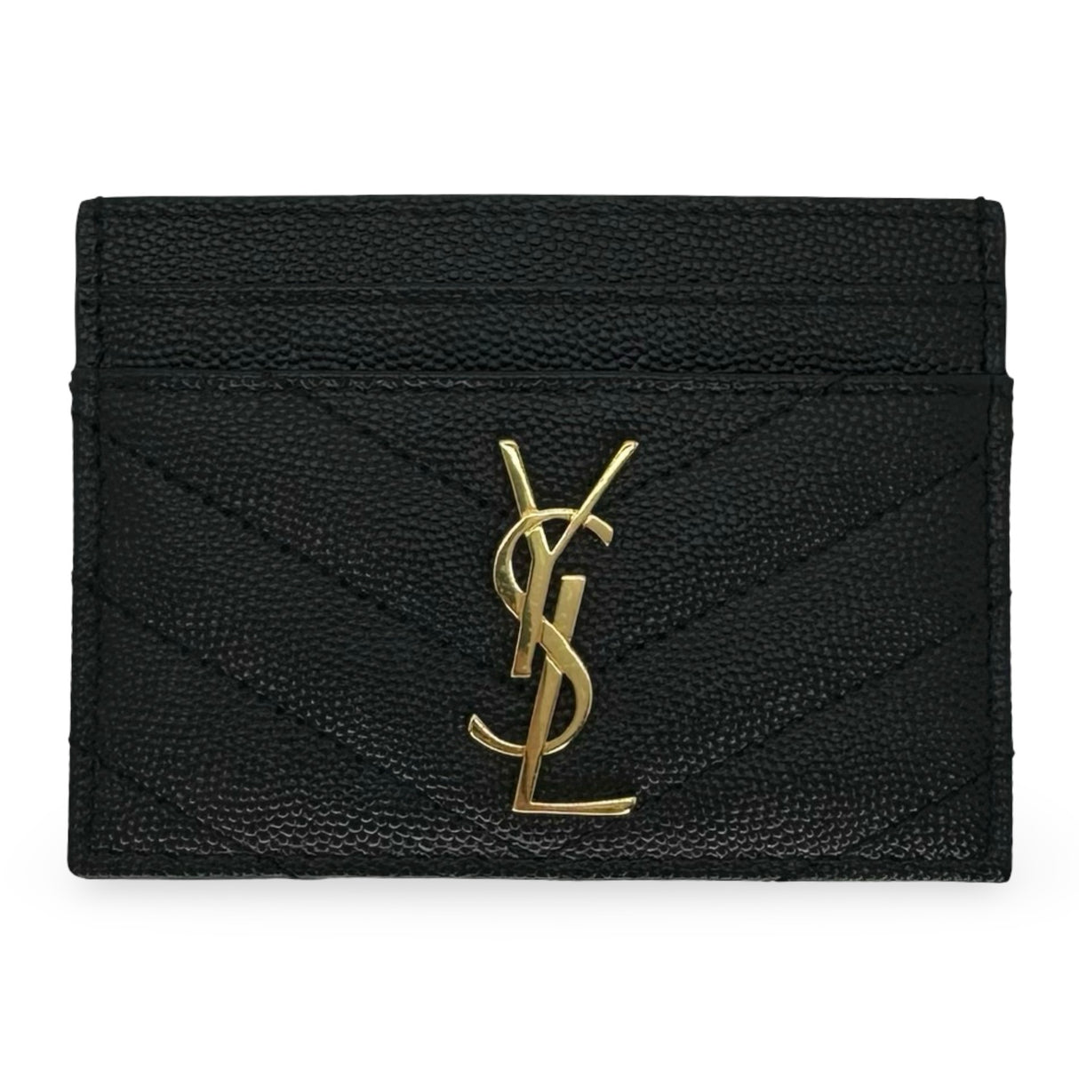 SAINT LAURENT: Grain de Poudre Cassandre Card Case