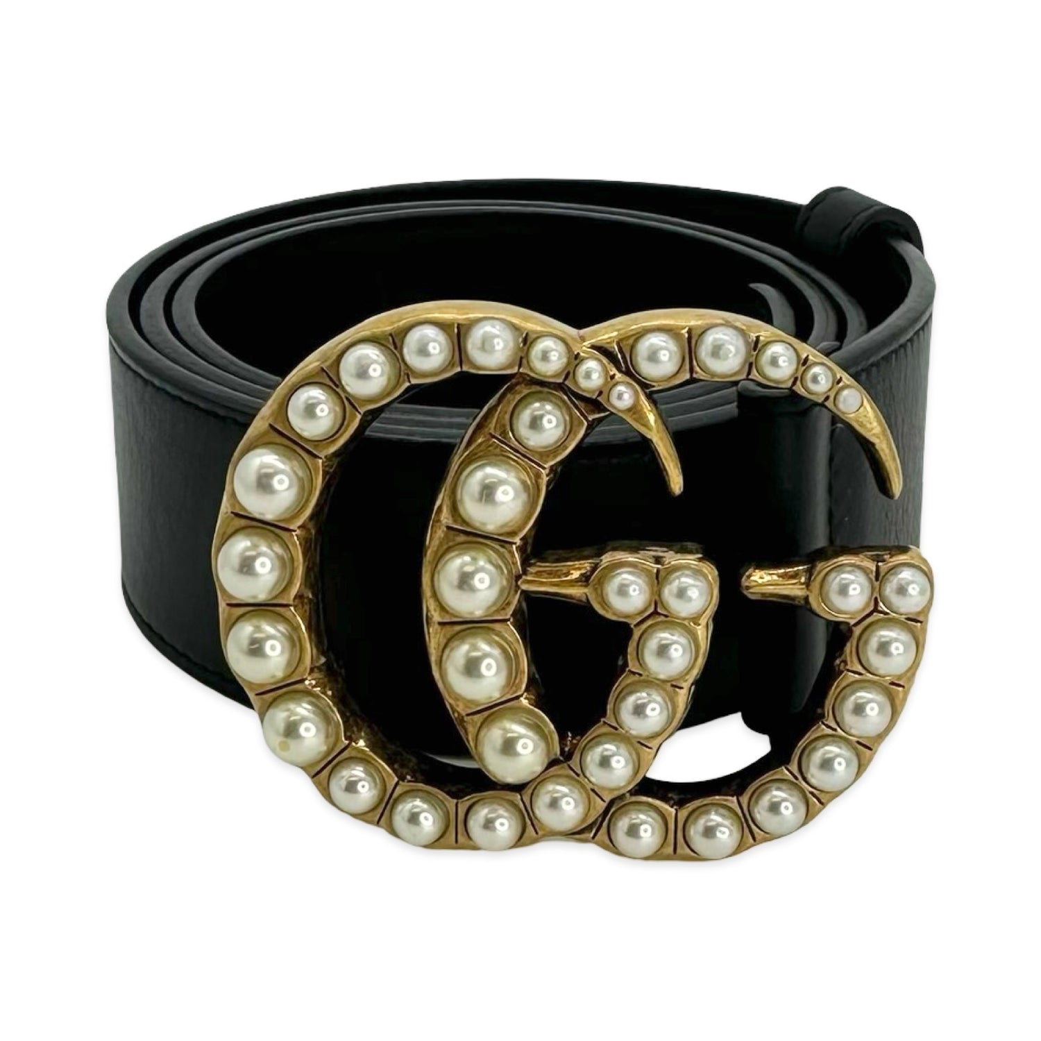 Calfskin GG Supreme Pearl Belt