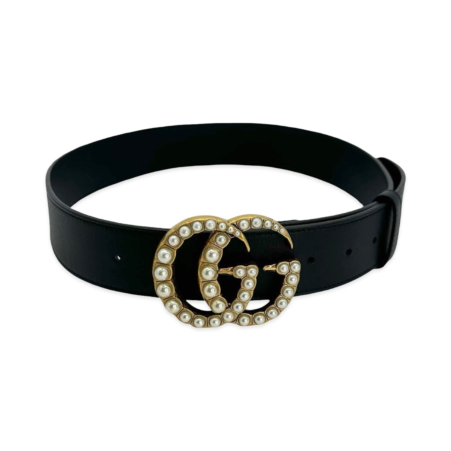 Calfskin GG Supreme Pearl Belt