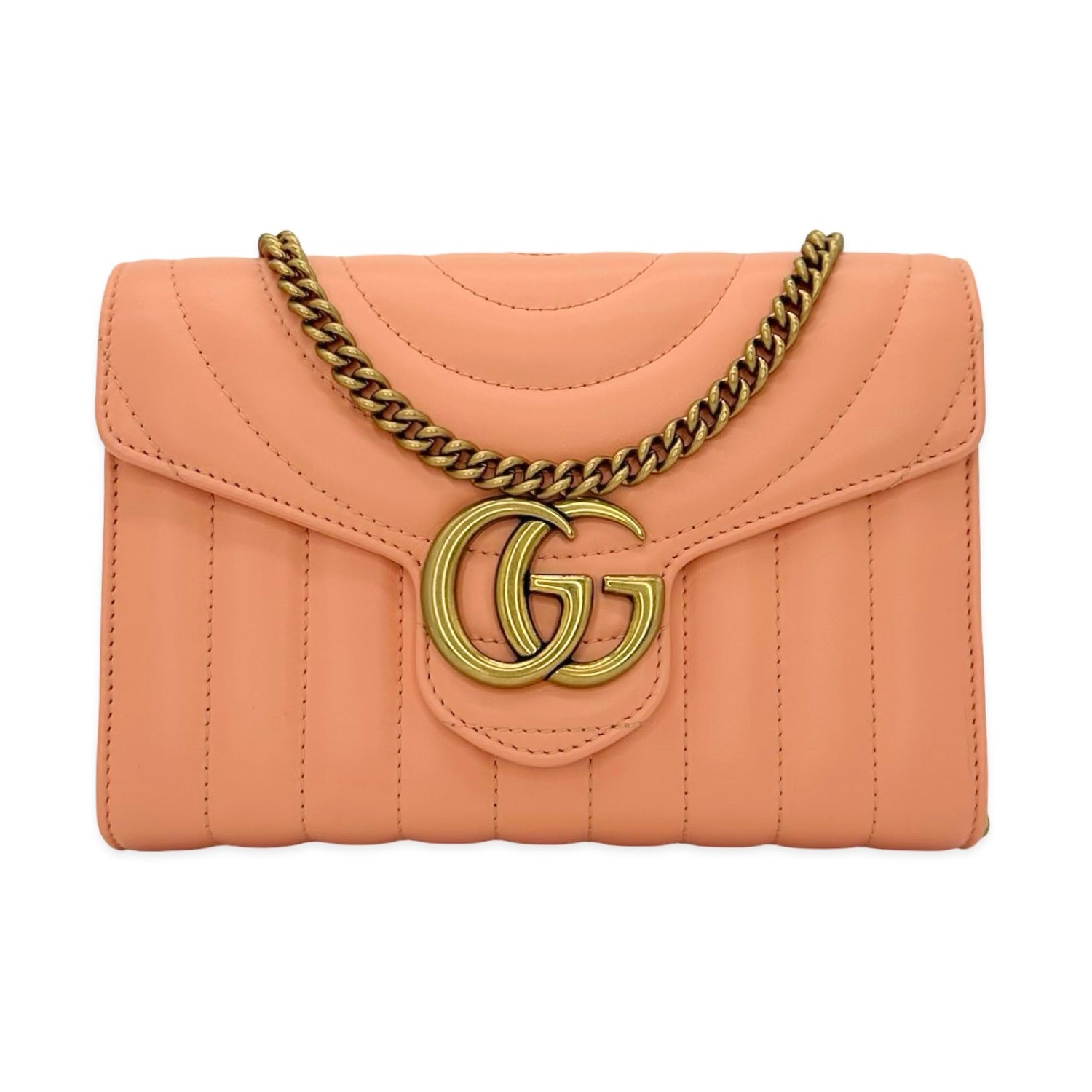 Quilted Leather GG Marmont Chain Wallet