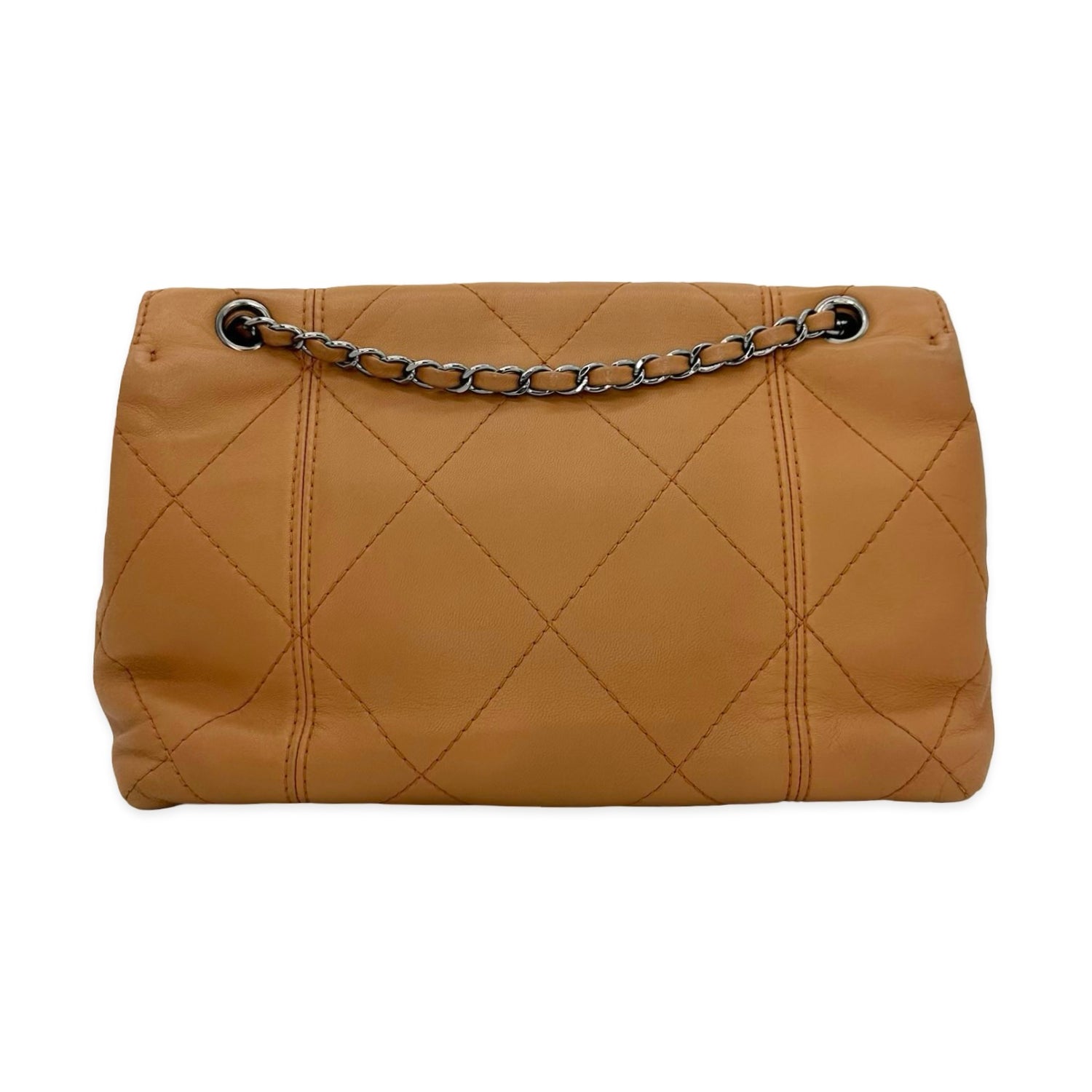 Stitched Lambskin Soft Touch Flap Bag
