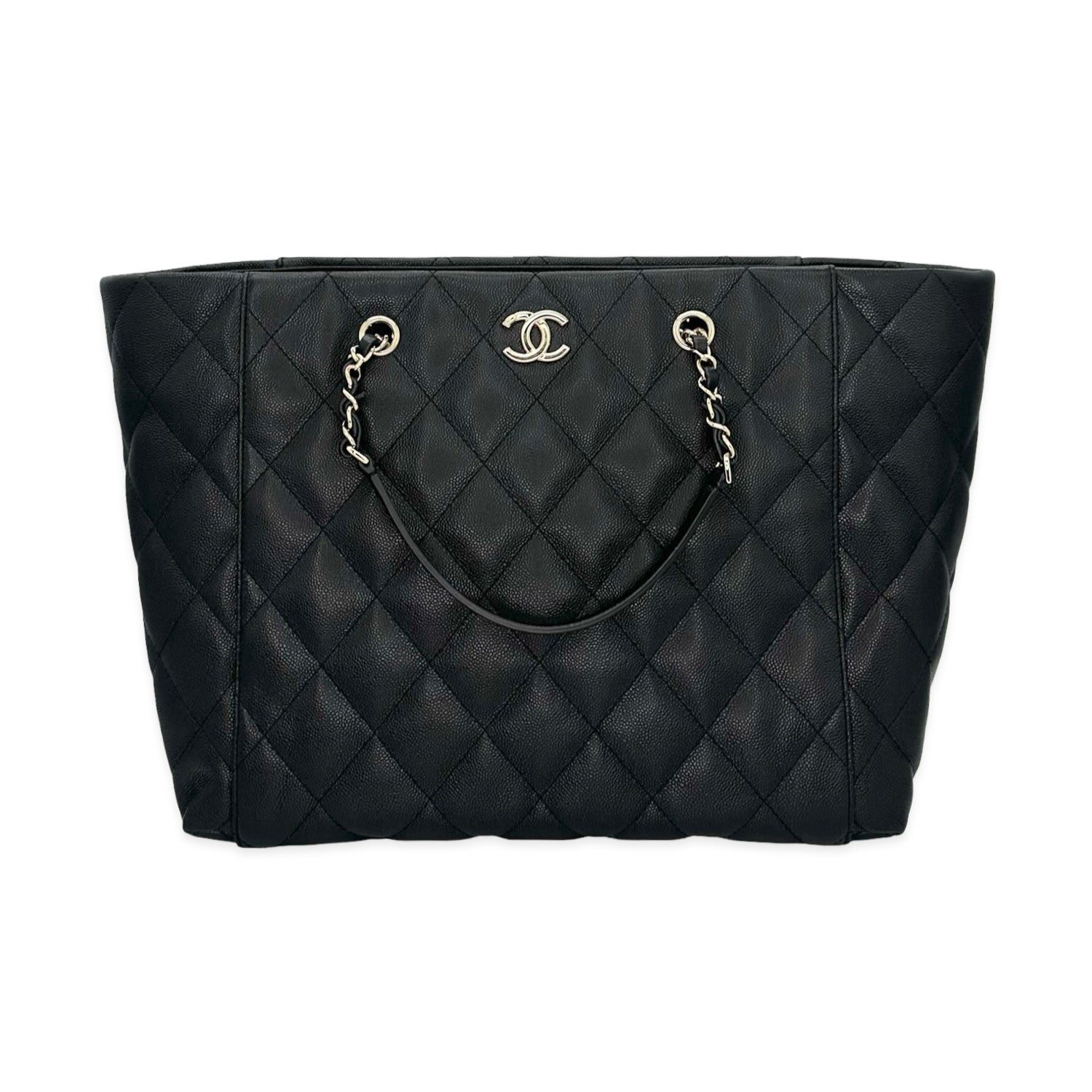 Quilted Caviar Large Shopping Tote