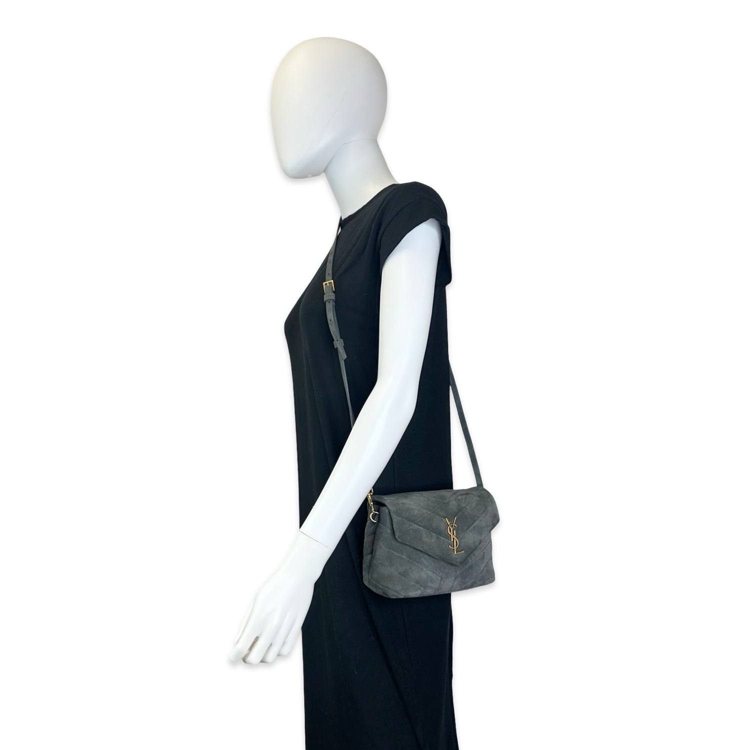Saint Laurent Quilted Suede Toy LouLou