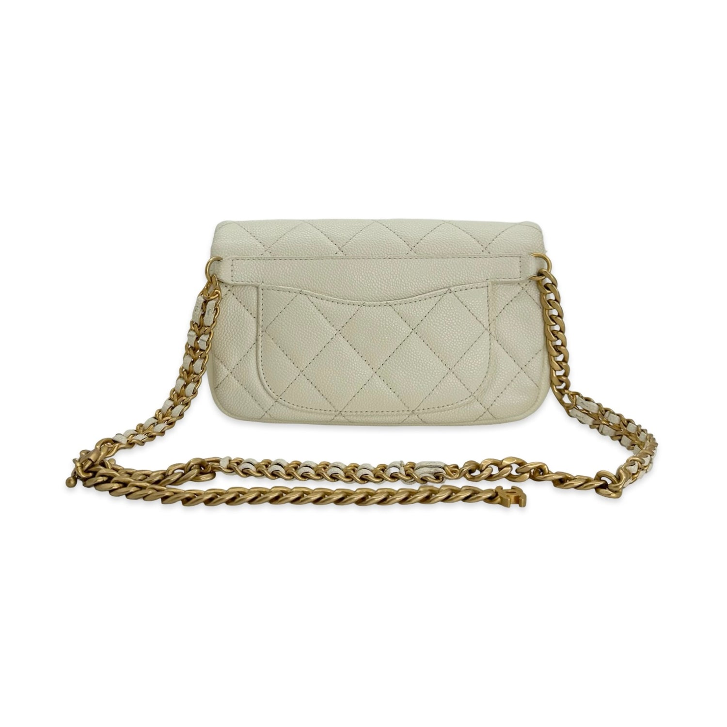 Quilted Caviar Melody Chain Waist Bag
