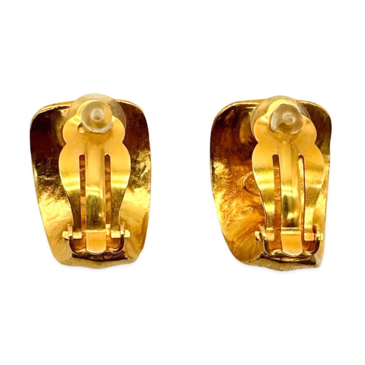 CC Sculptural Clip On Earrings