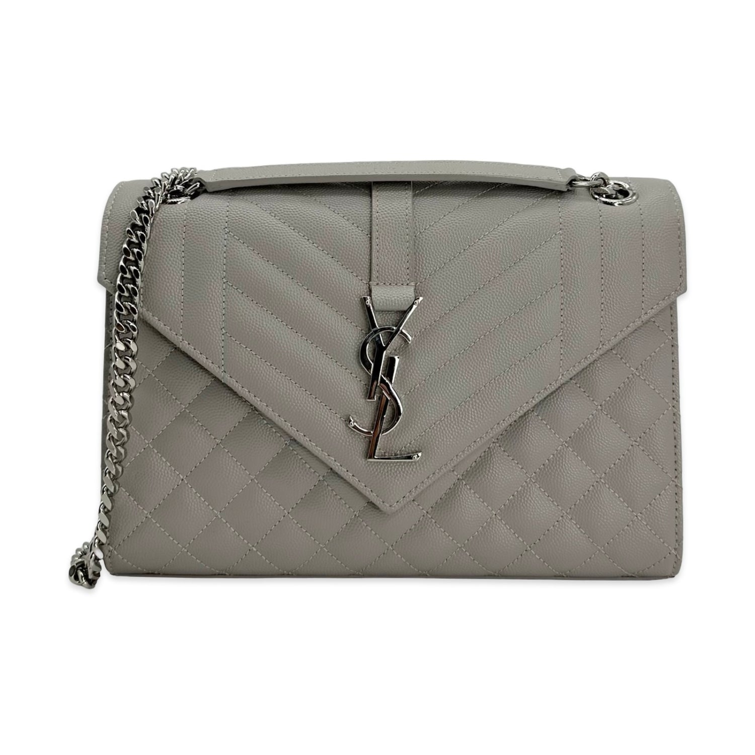 Saint Laurent Grain de Poudre Triquilt Envelope