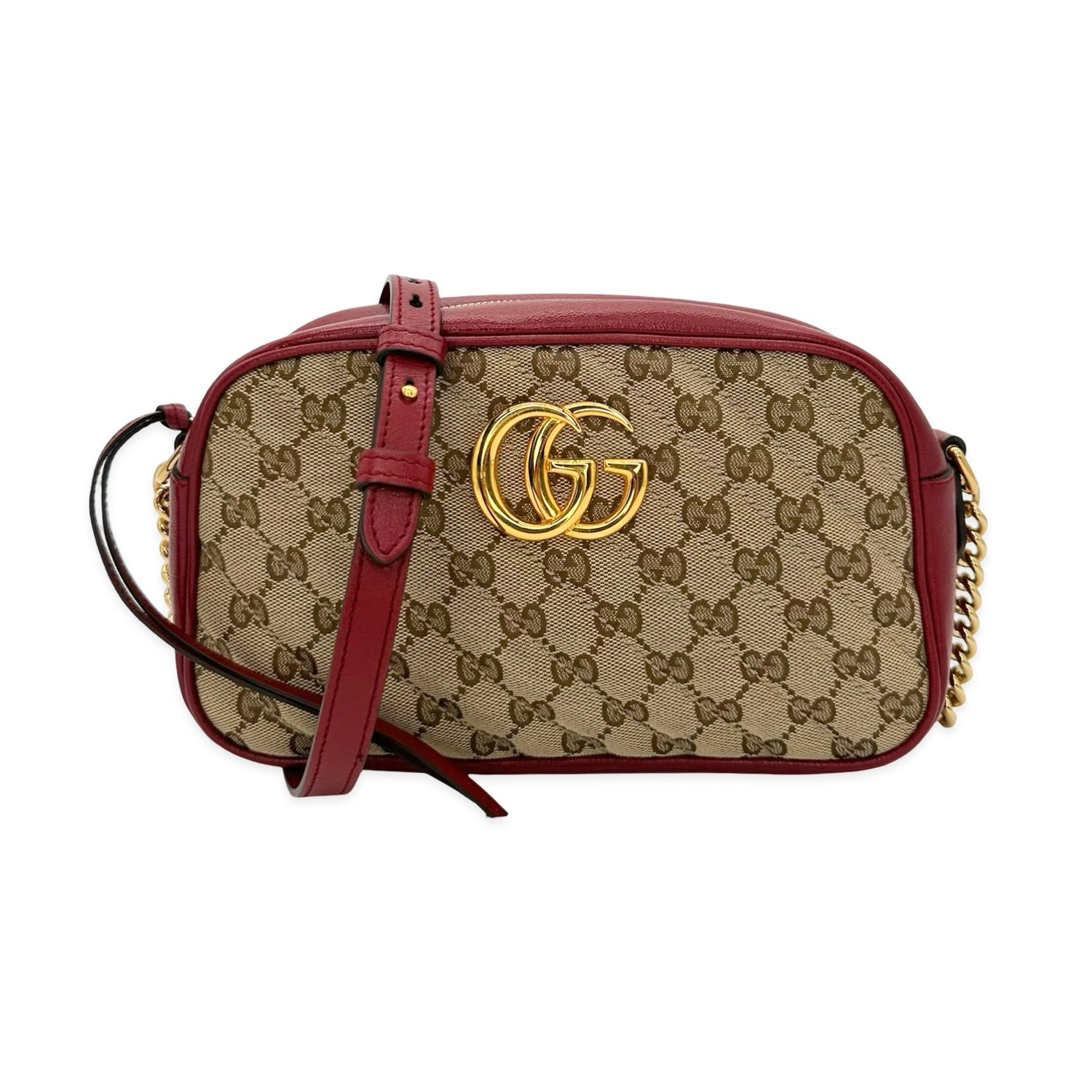 Quilted GG Canvas Small Marmont Camera Bag