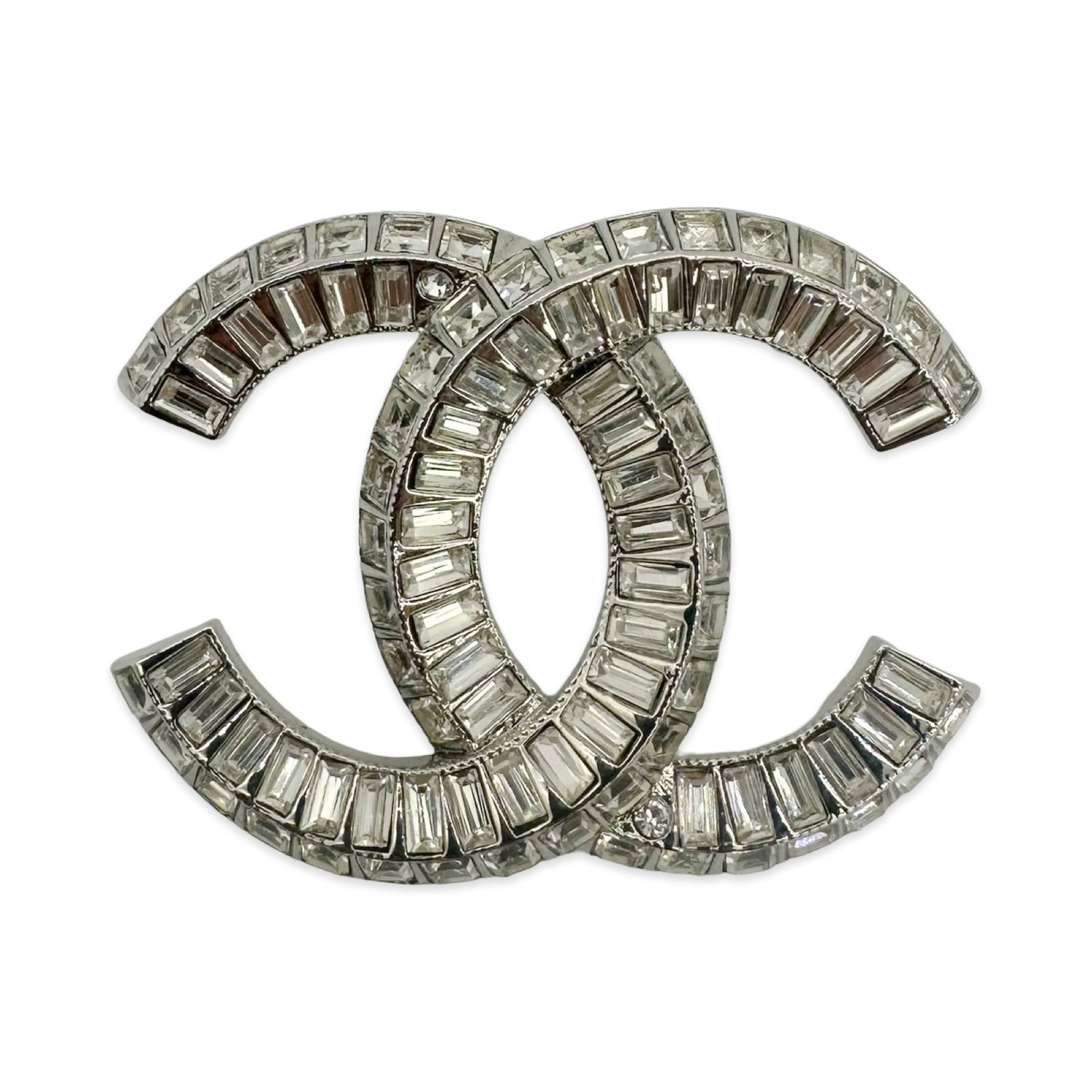 Chanel Baguette Crystal CC Brooch