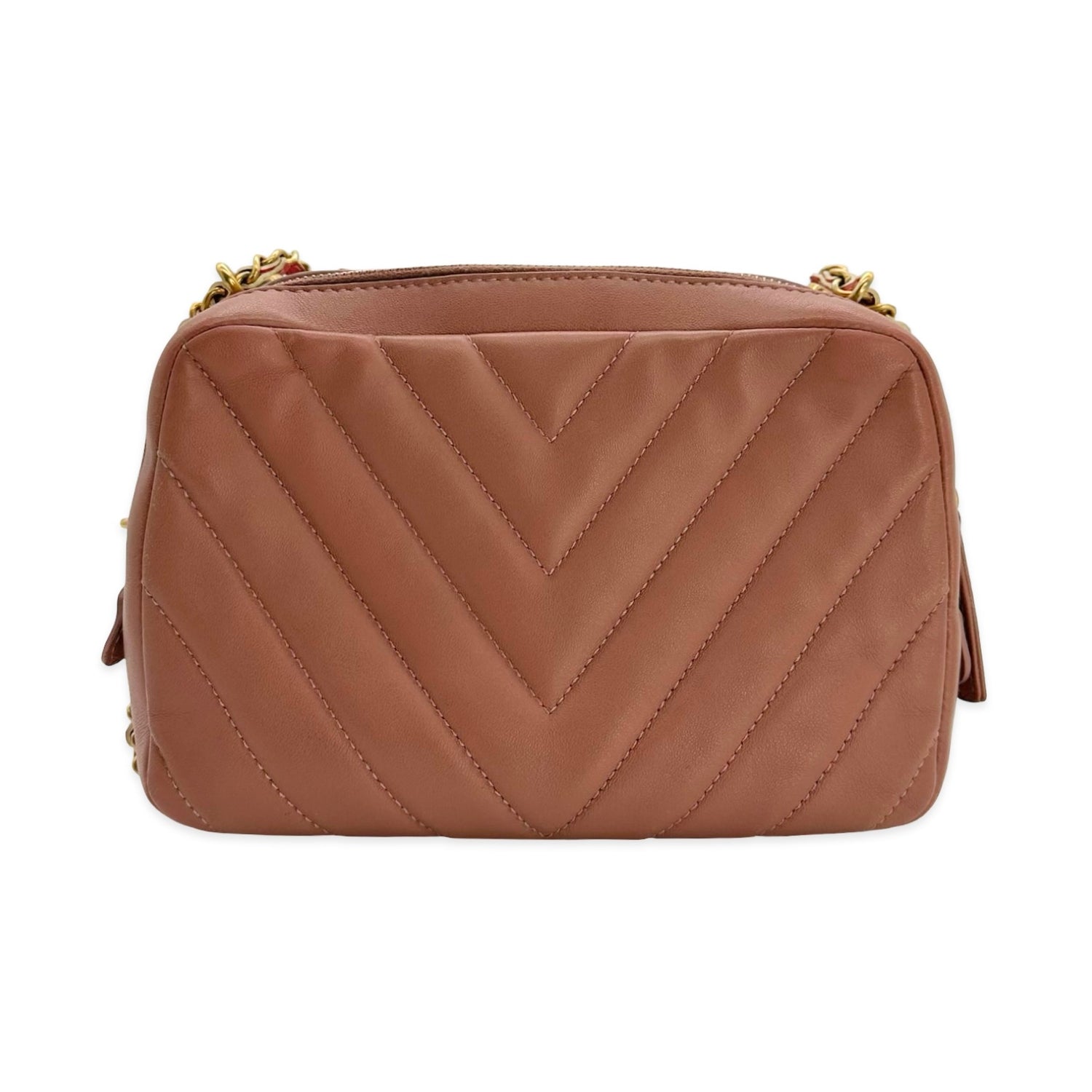 Chevron Quilted Lambskin Camera Bag