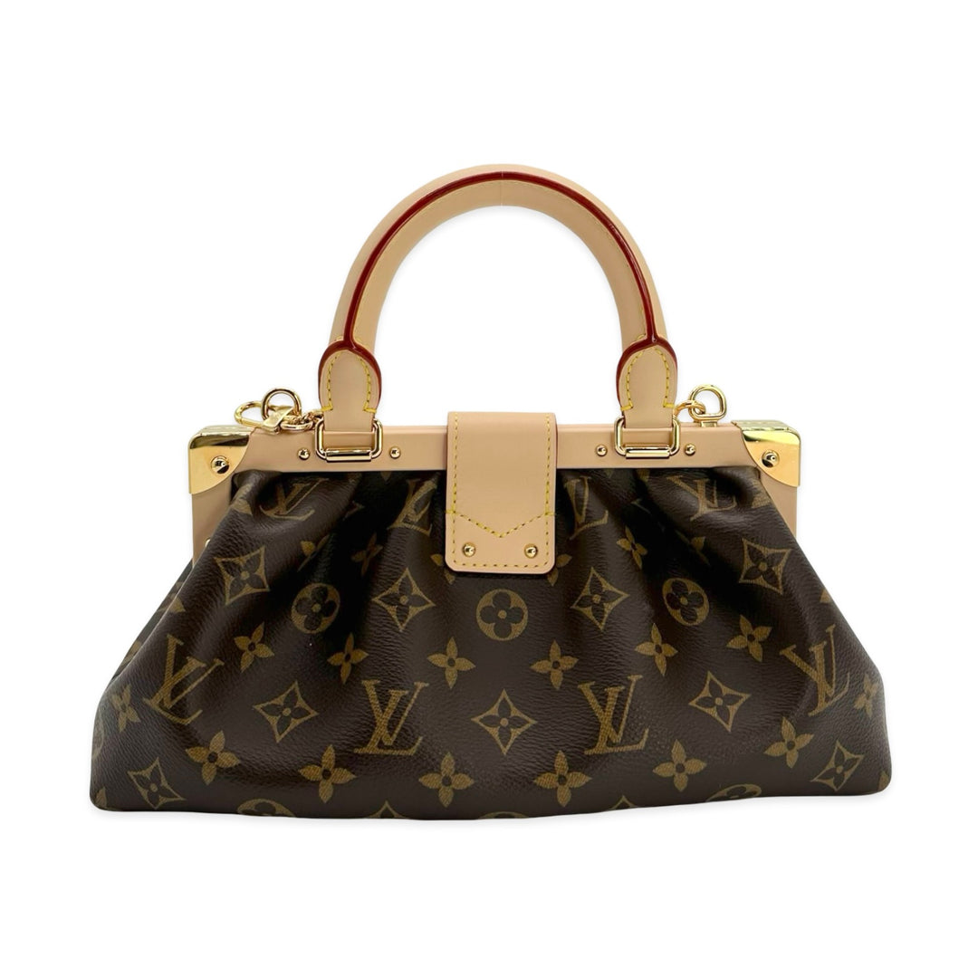 Pleated Monogram Trunk Clutch