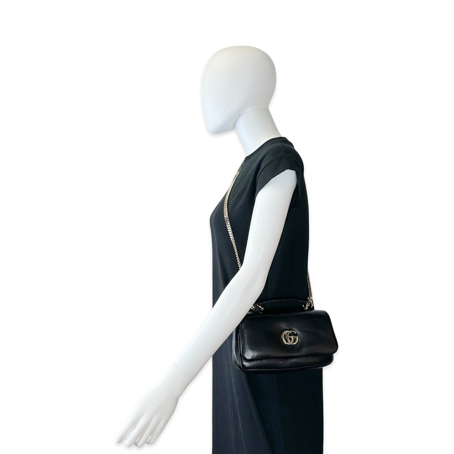 Gucci Lambskin GG Milano Top Handle Bag