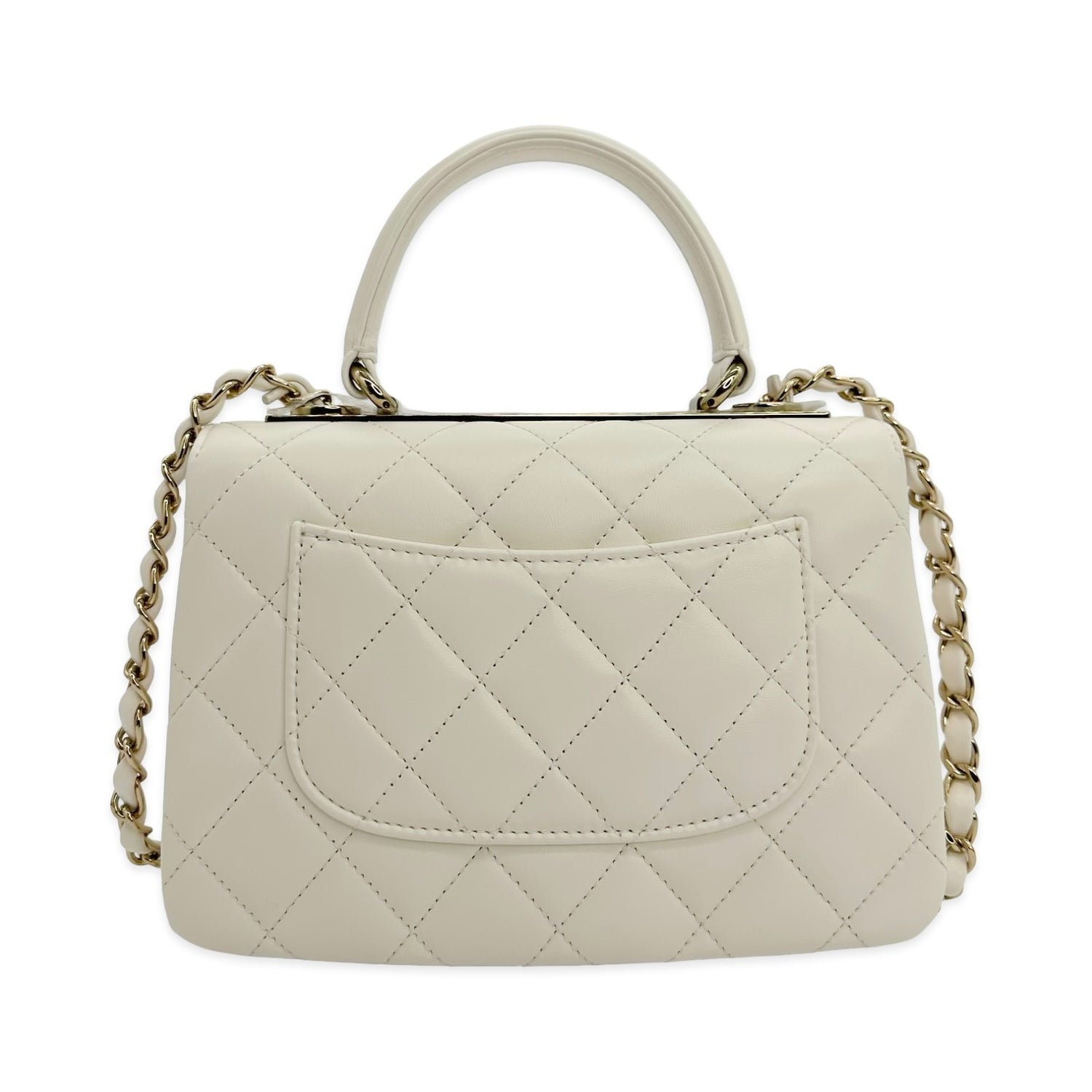 Quilted Lambskin Mini Trendy Top Handle