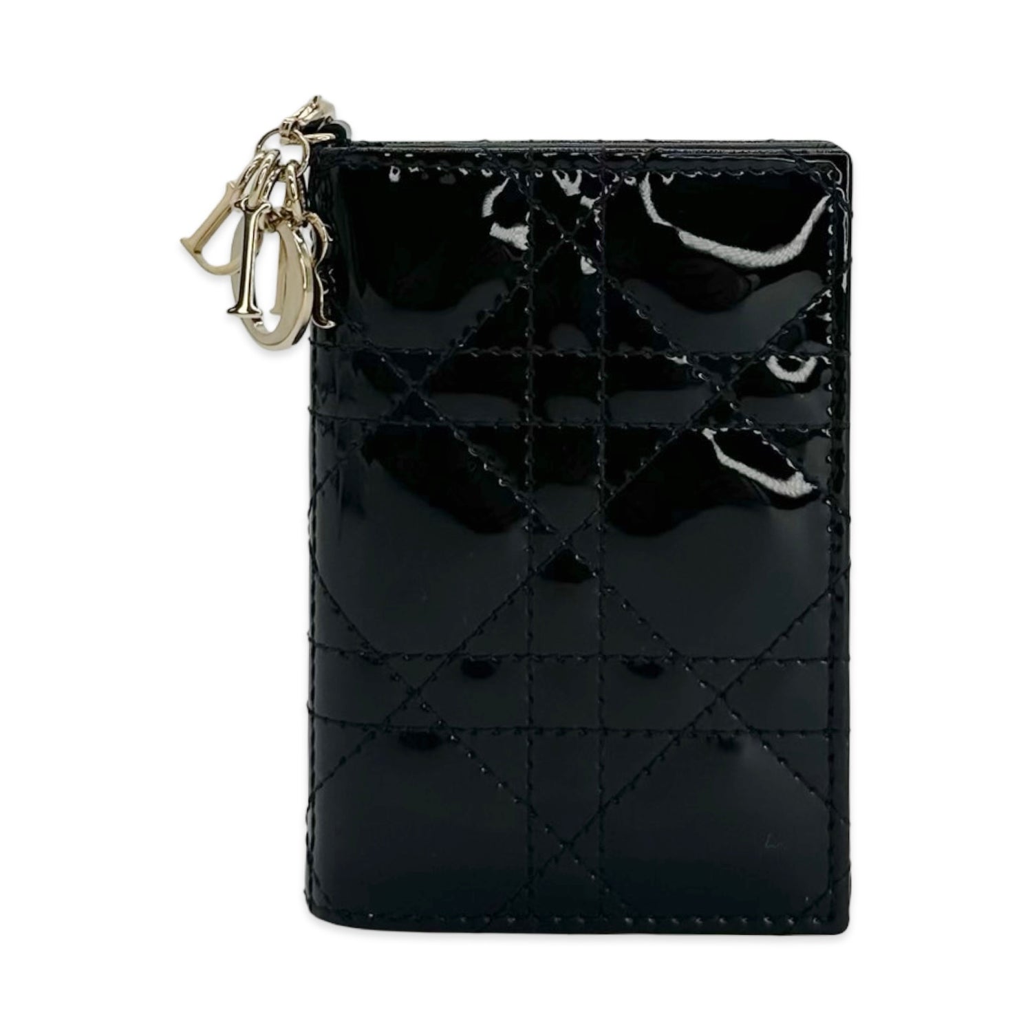 Patent Cannage Mini Gardenia Wallet
