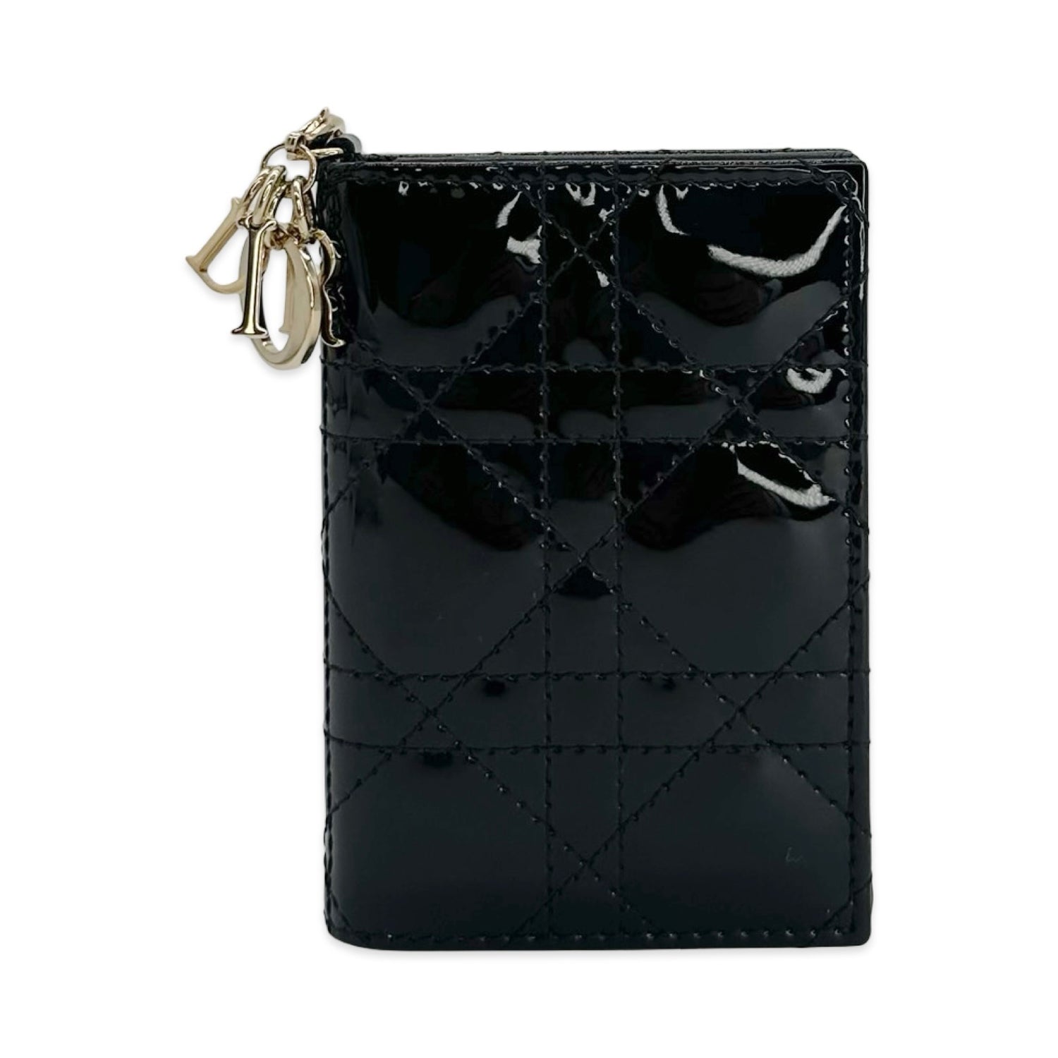 Patent Cannage Mini Gardenia Wallet