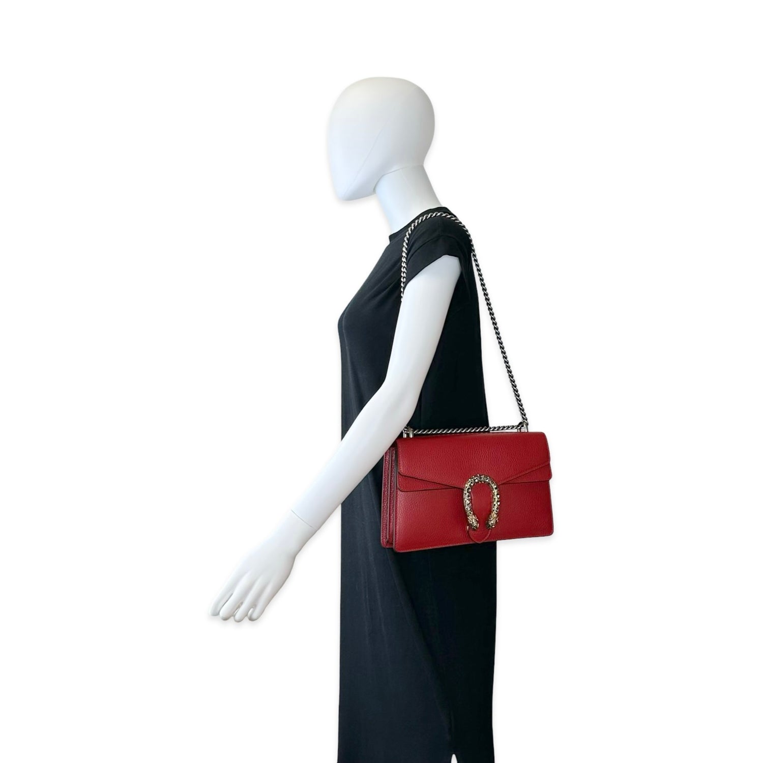 Gucci Grained Leather Small Dionysus Shoulder Bag