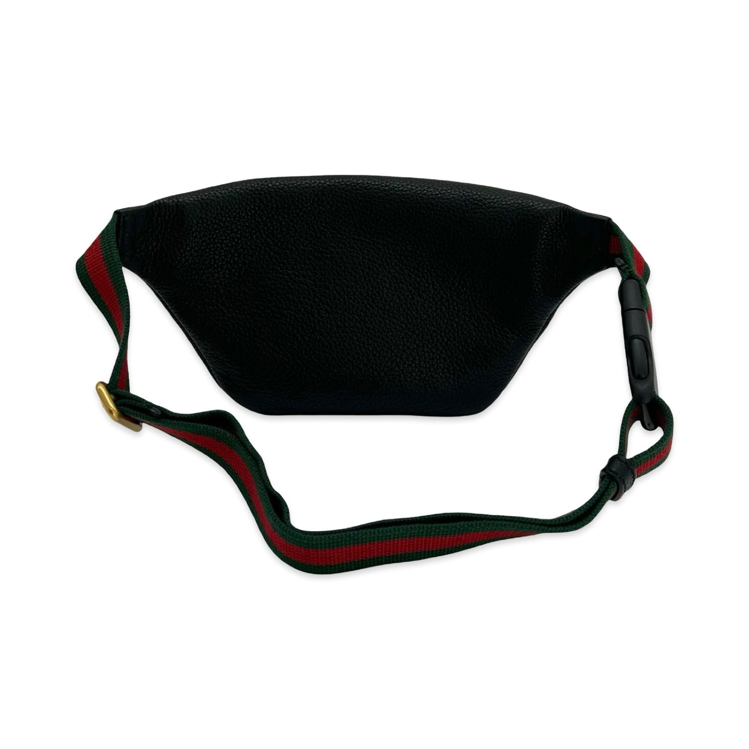 Grained Leather Logo Web Belt Bag