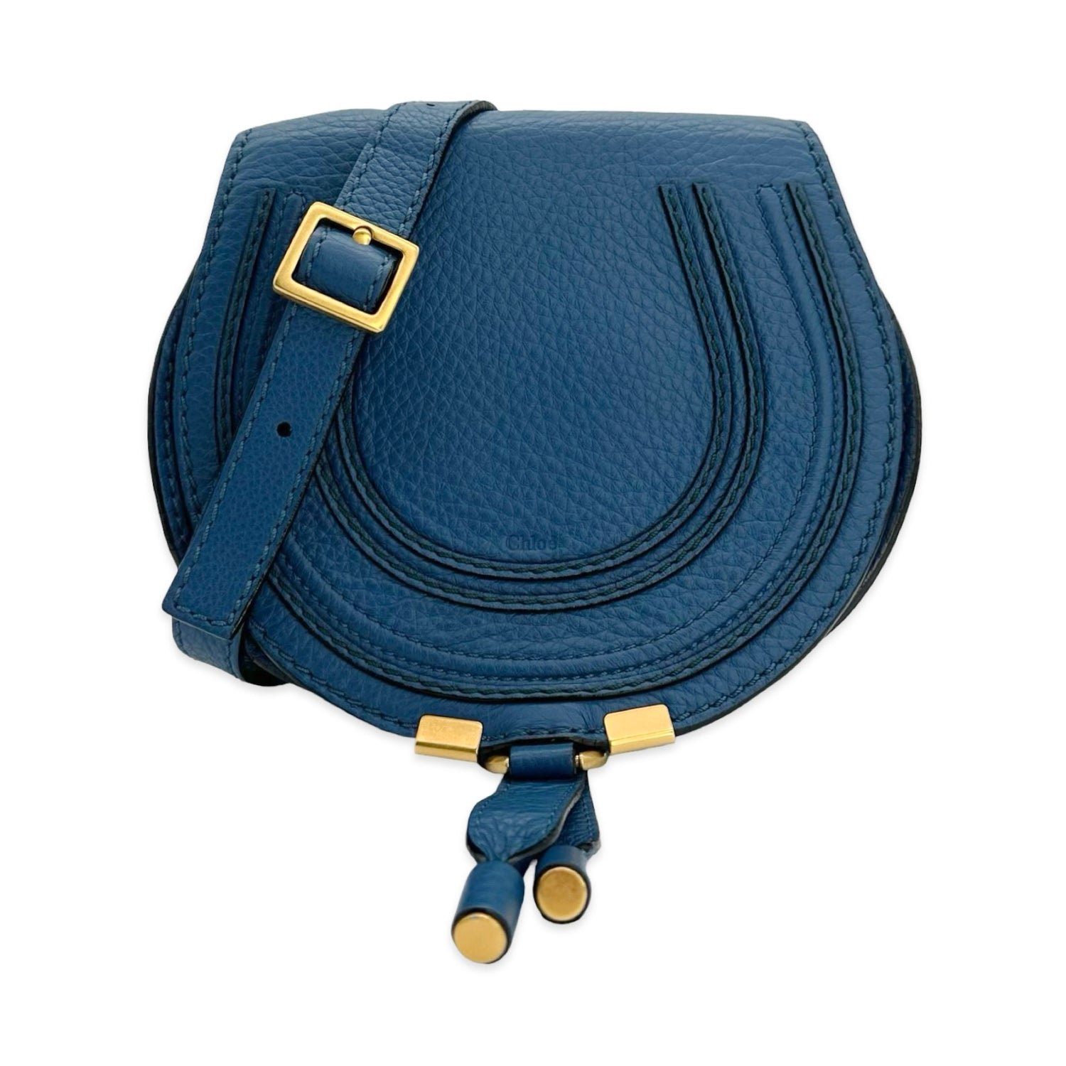Chloe Grained Leather Small Marcie Saddle Bag