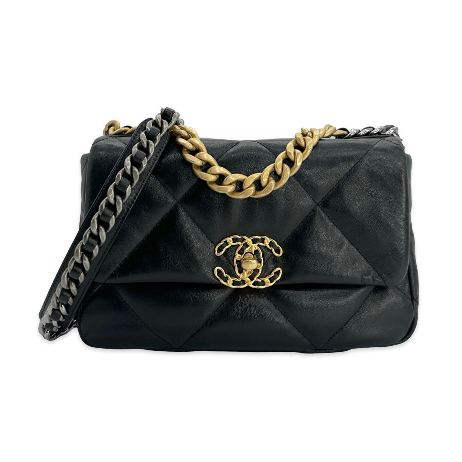 Quilted Lambskin Small 19 Flap Handbag