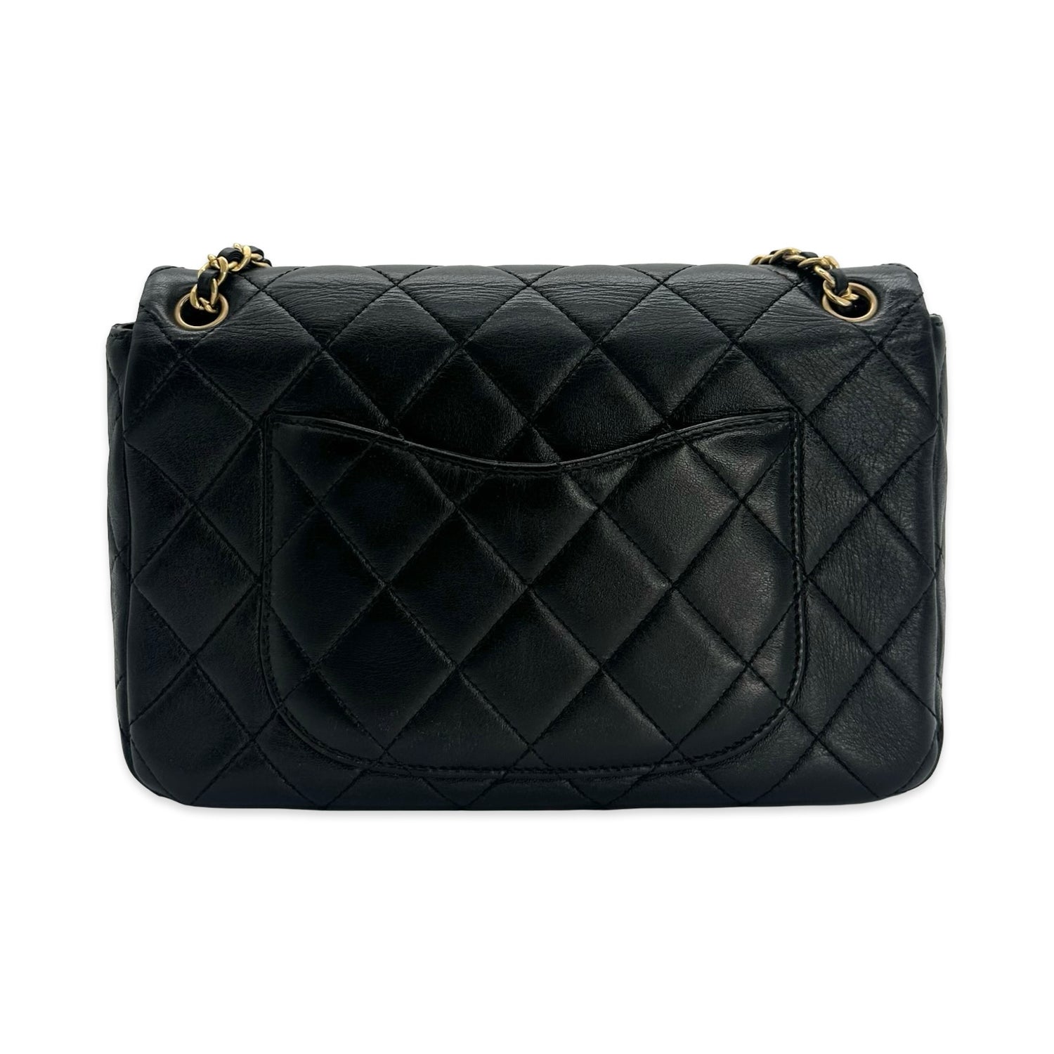 Chanel Quilted Lambskin Chain Crossbody Flap Bag