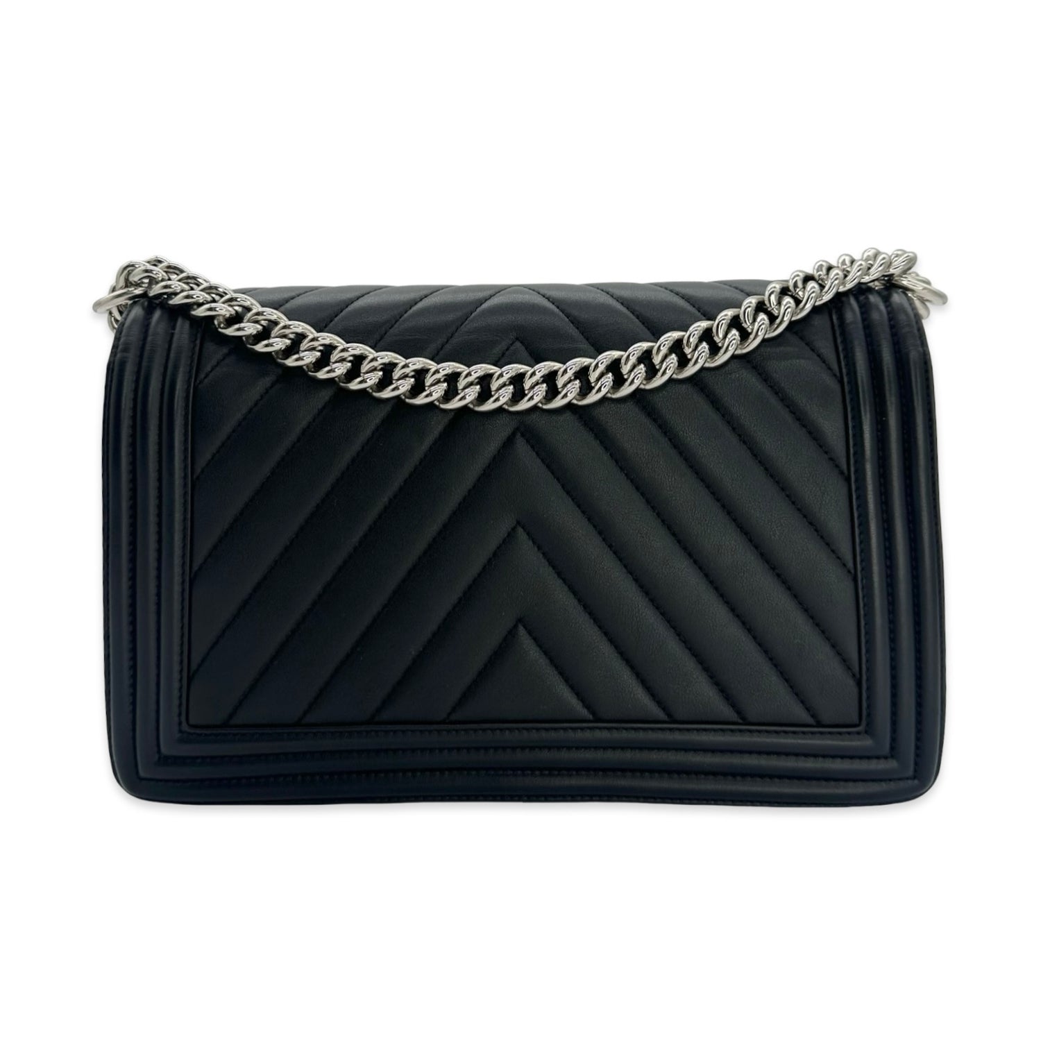 Chanel Quilted Chevron Lambskin New Medium Boy Bag