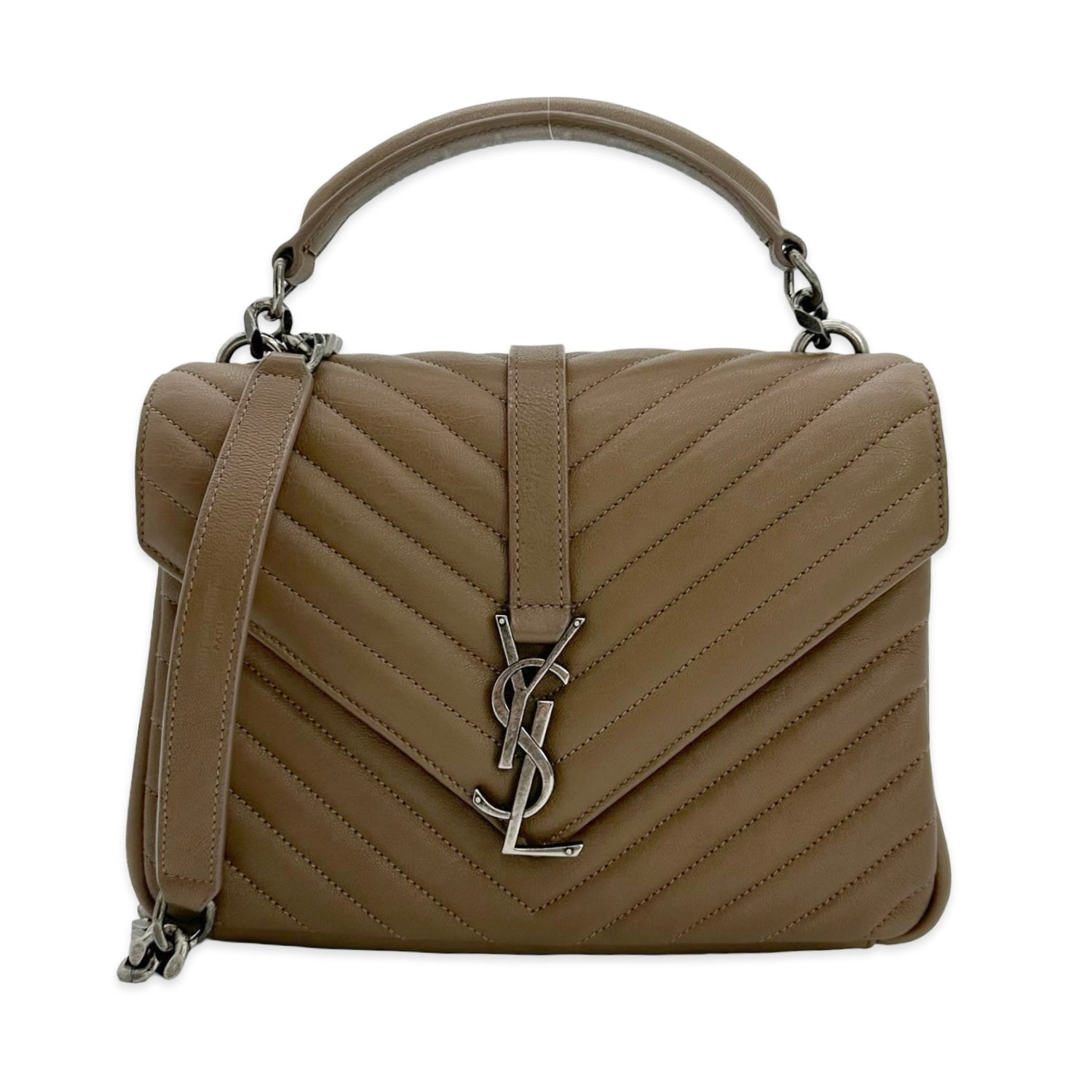 Saint Laurent Lambskin Quilted College Bag