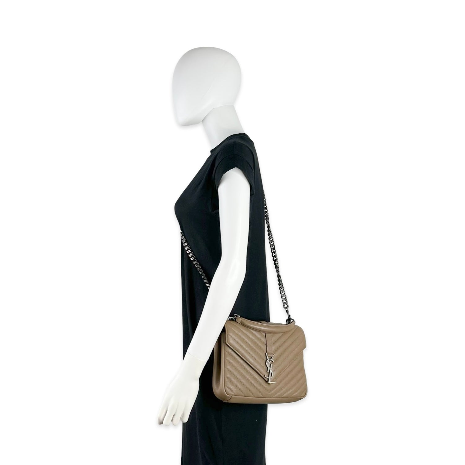 Saint Laurent Lambskin Quilted College Bag
