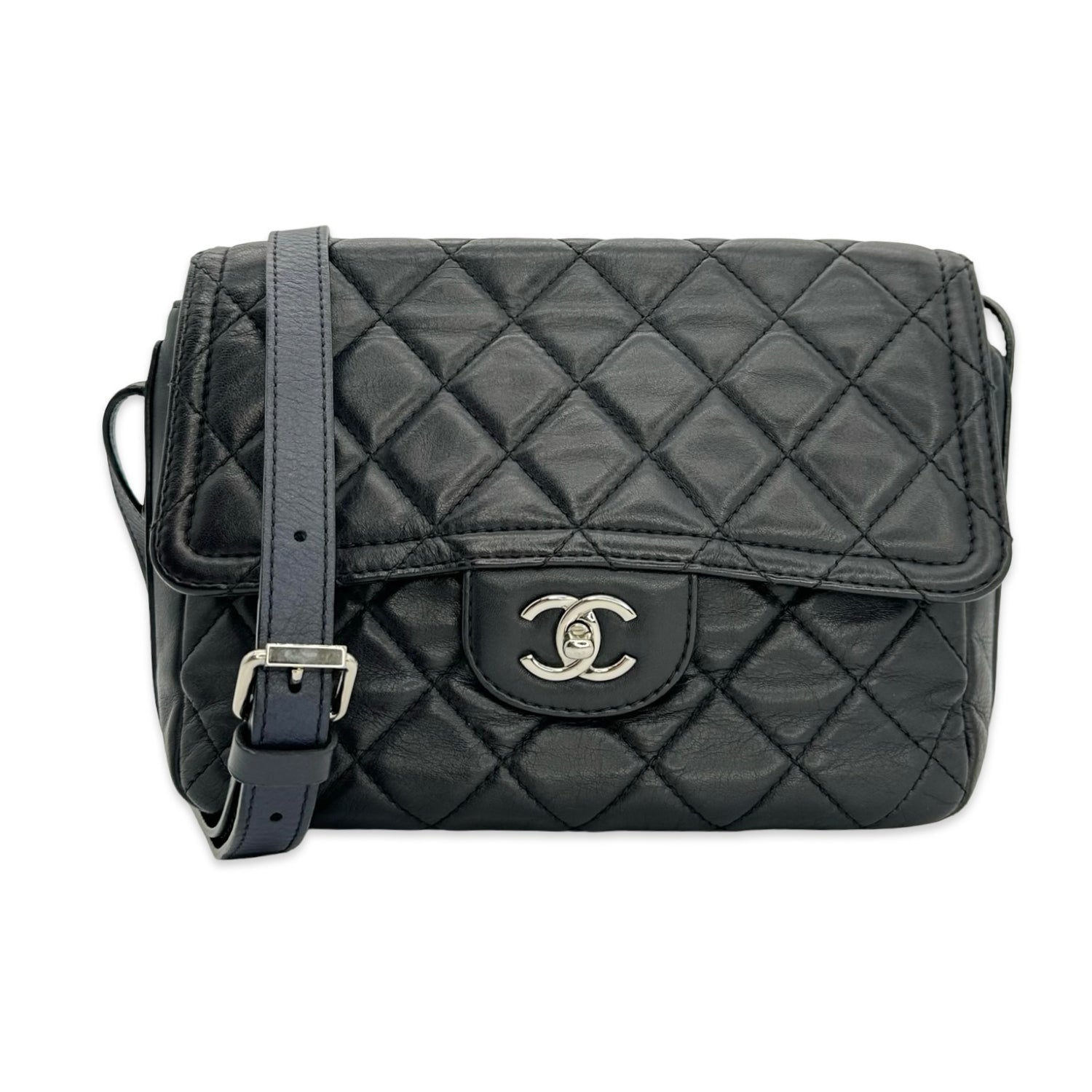 Chanel Quilted Lambskin Messenger Flap Bag