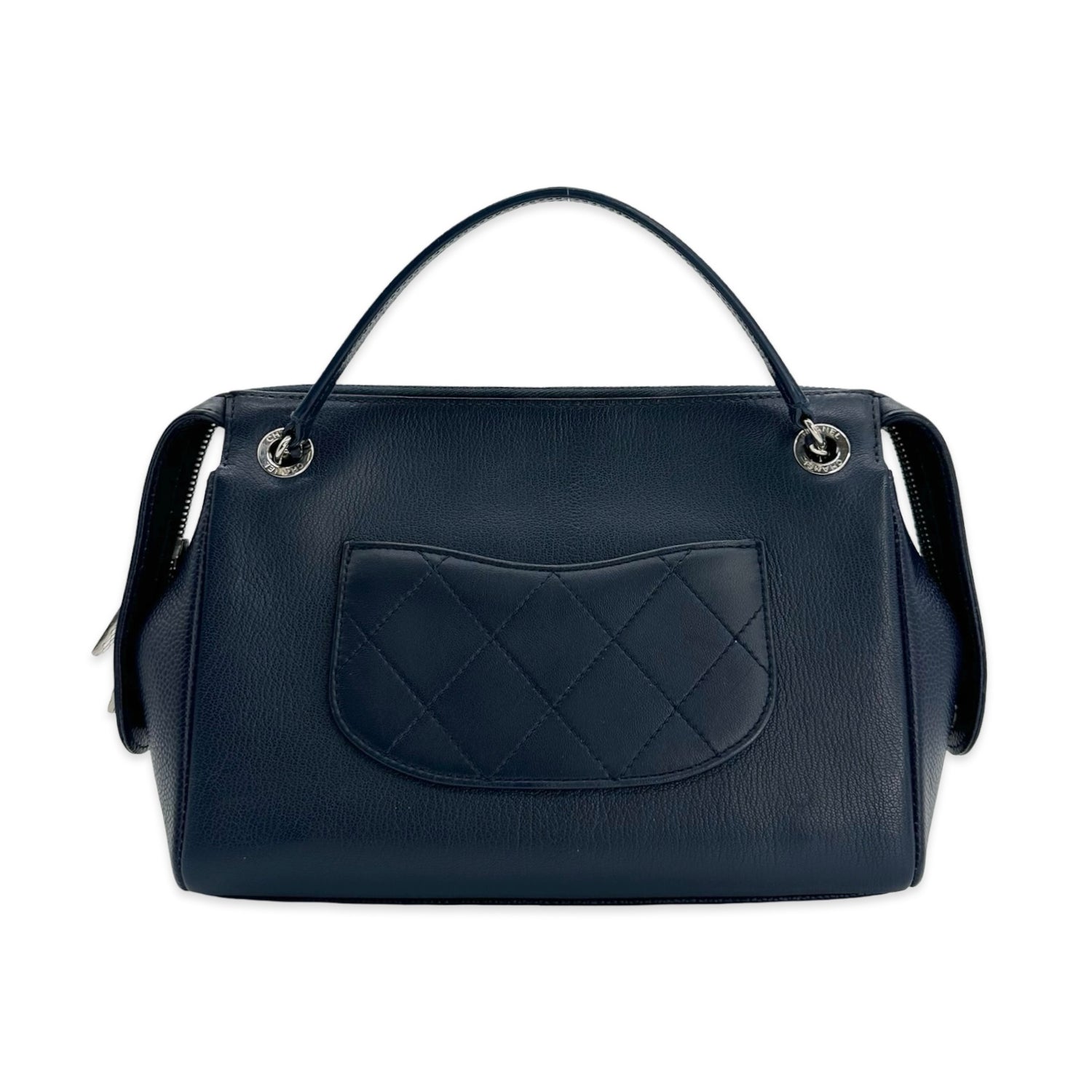 Quilted Top Zip Flap Chain Bag