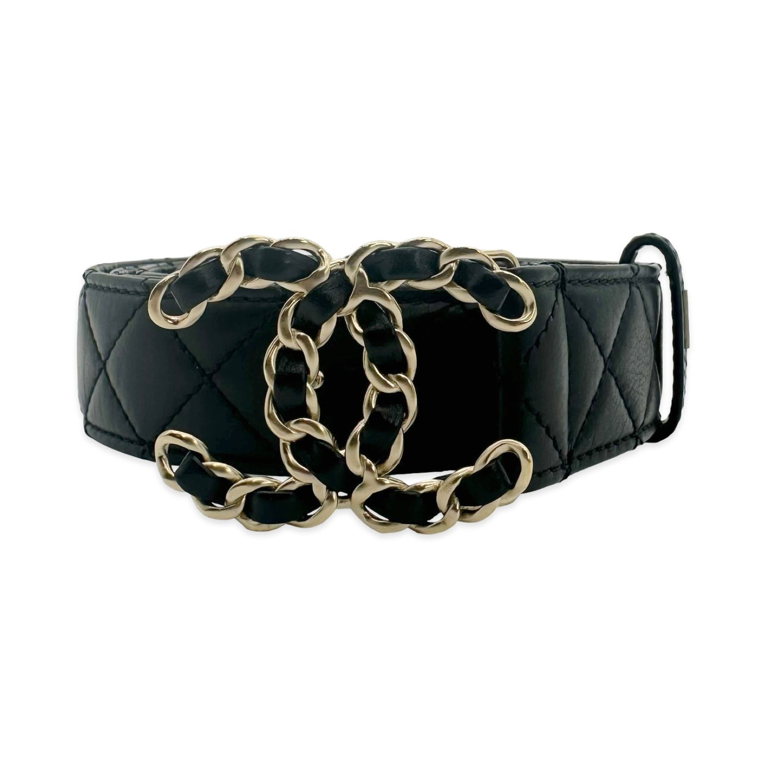 Chanel Quilted Lambskin Woven CC Belt