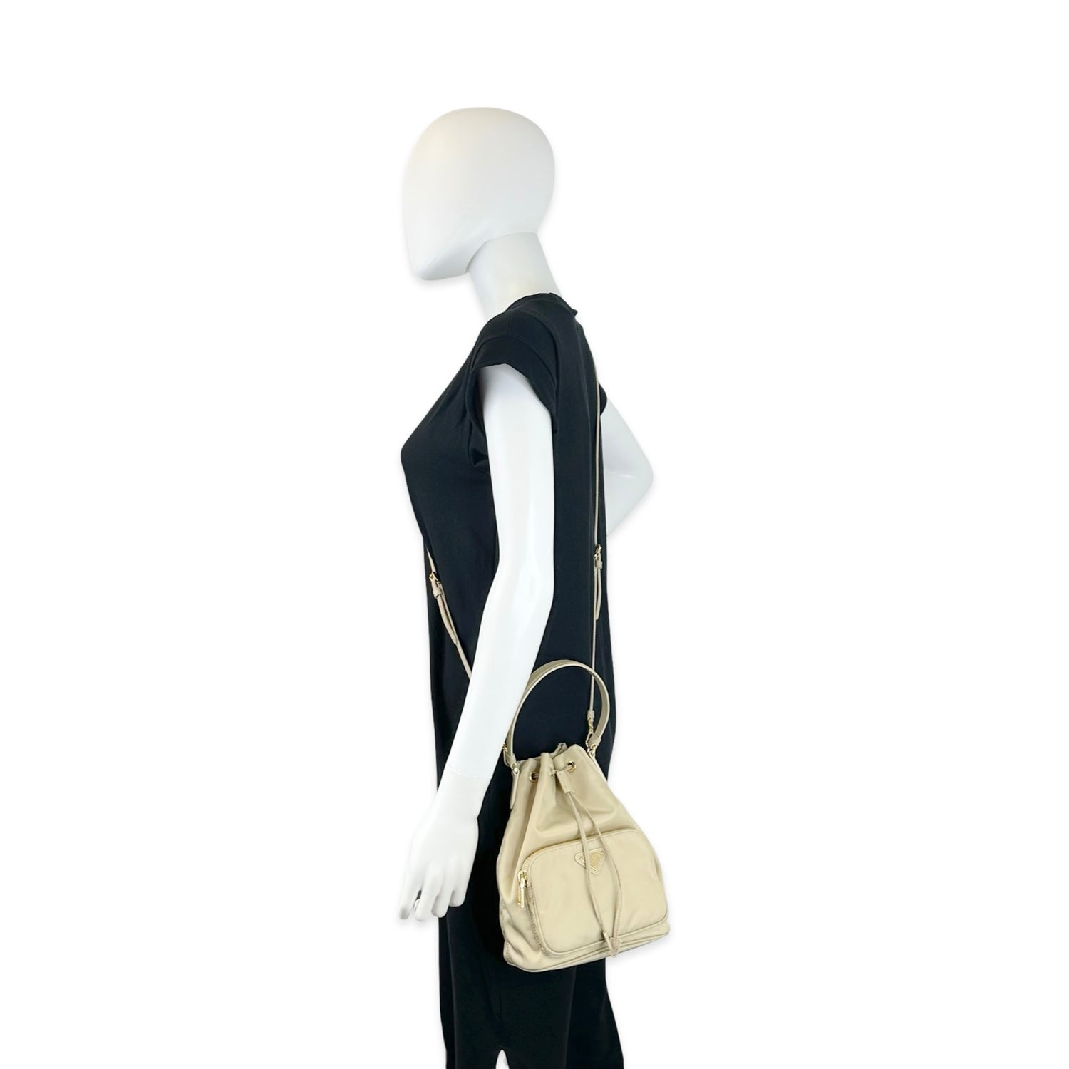 Prada Re-Nylon Saffiano Bucket Bag
