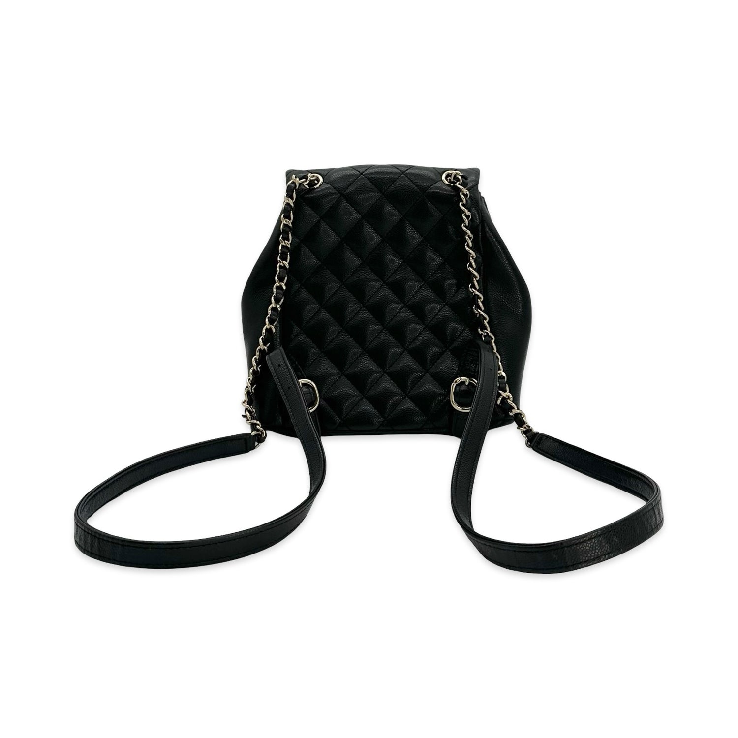 Quilted Caviar Small Double Pocket Duma Backpack