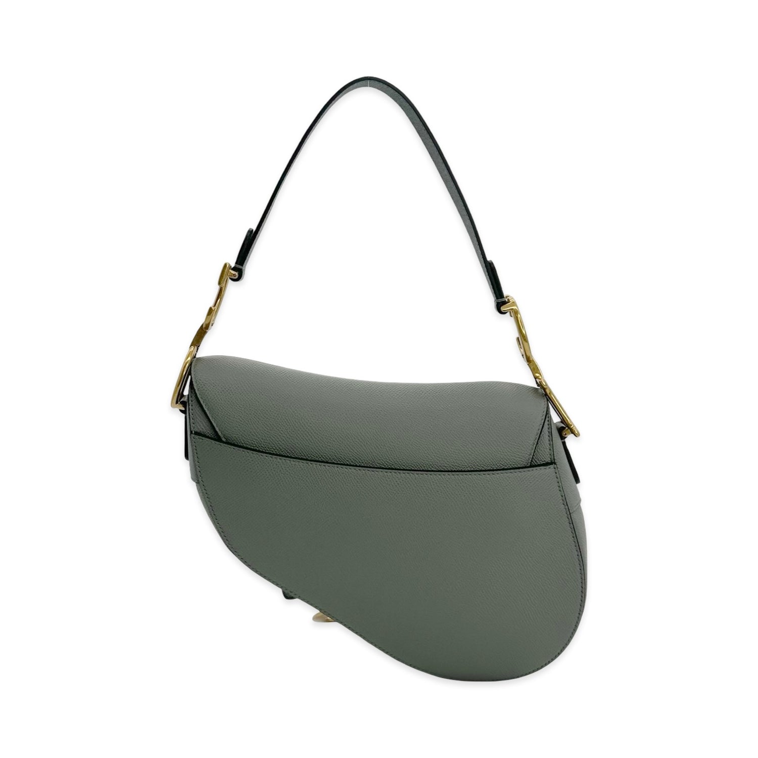 Grained Leather Shoulder Saddle Bag