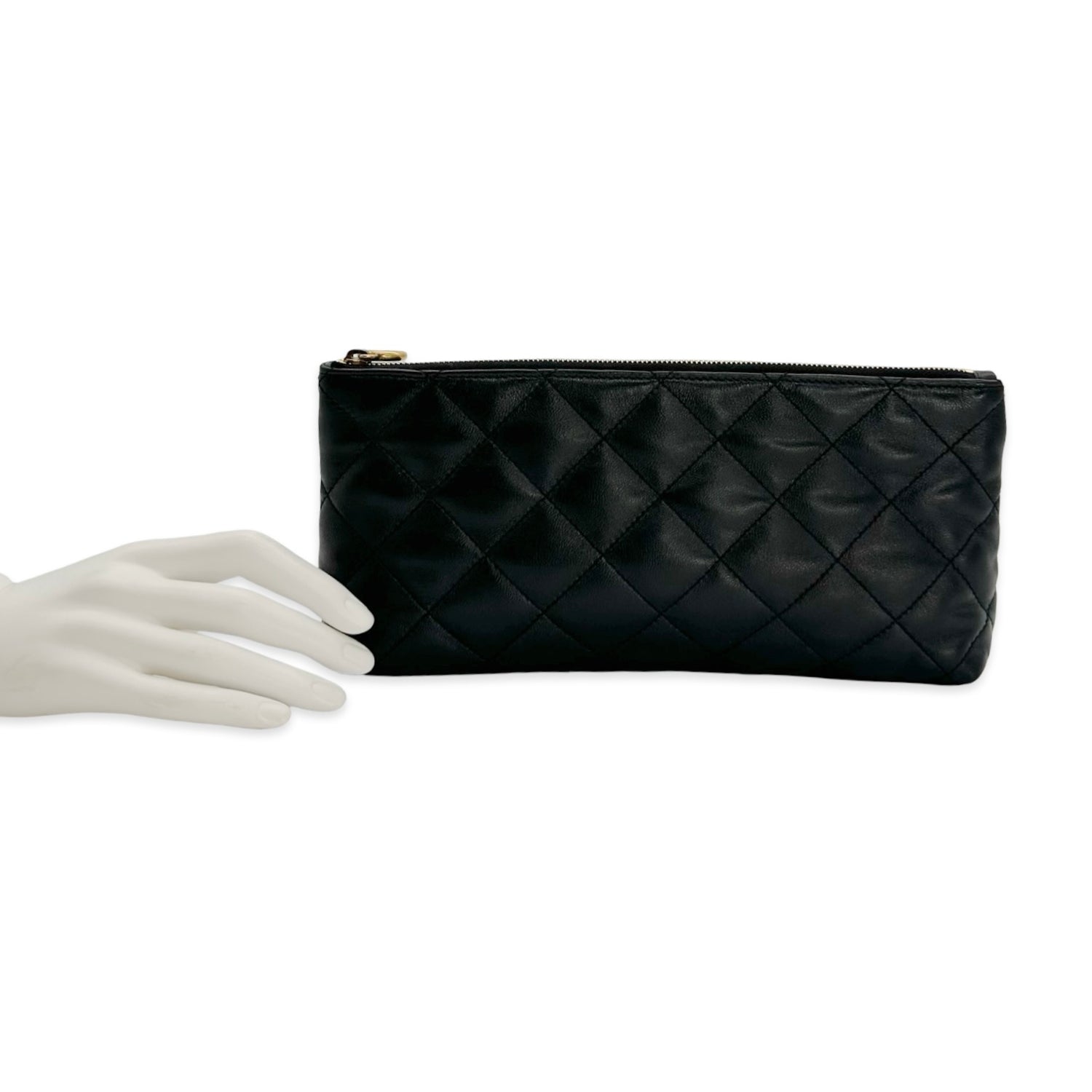 Saint Laurent Quilted Lambskin Icare Zip Pouch