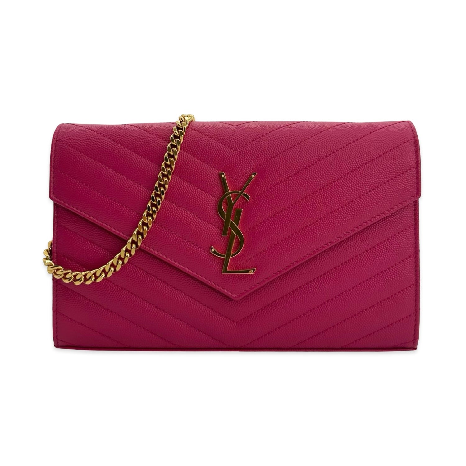 Quilted Grain de Poudre Classic Cassandre Chain Wallet