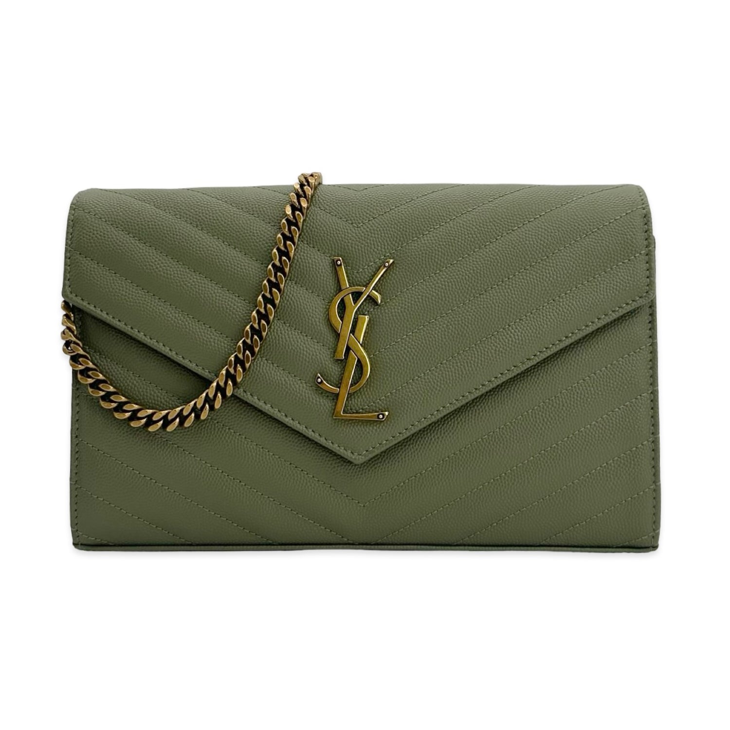 Quilted Grain de Poudre Classic Cassandre Chain Wallet