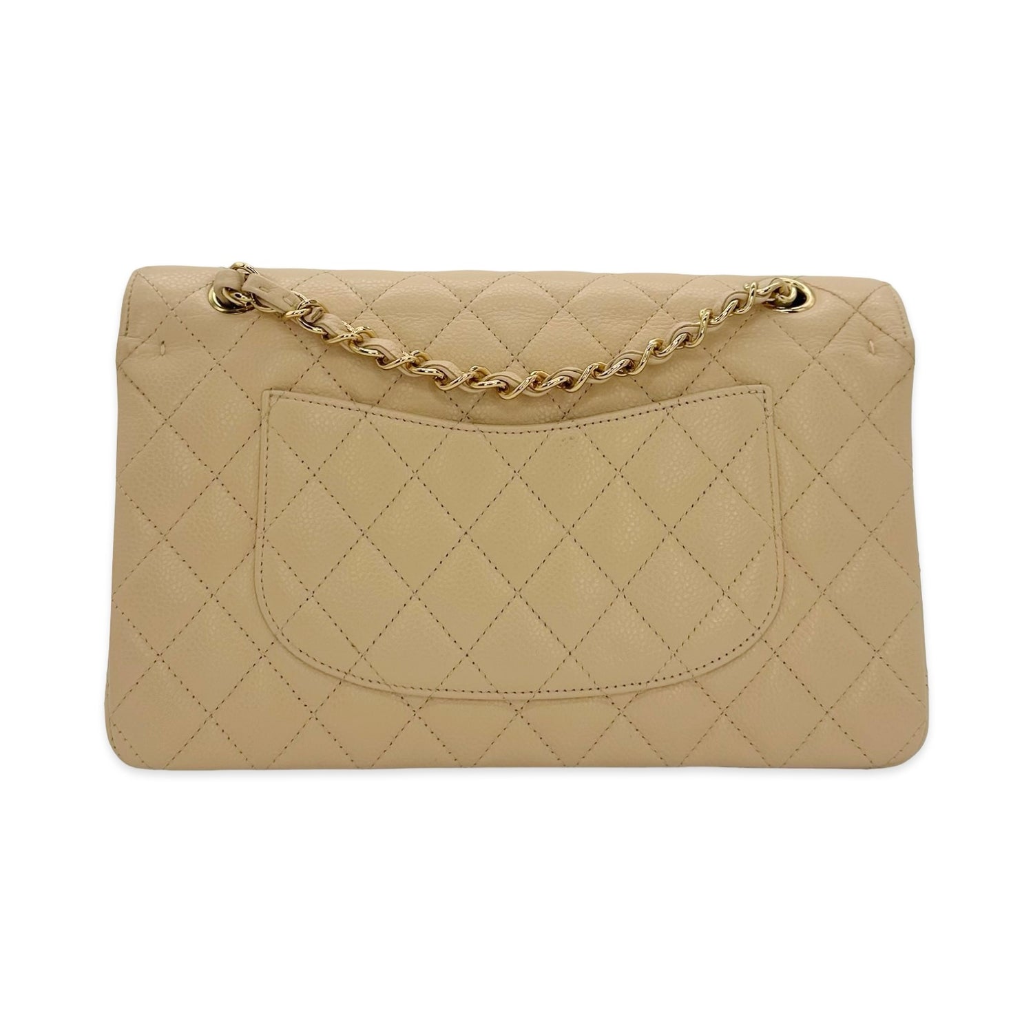 Quilted Caviar Medium Classic Double Flap