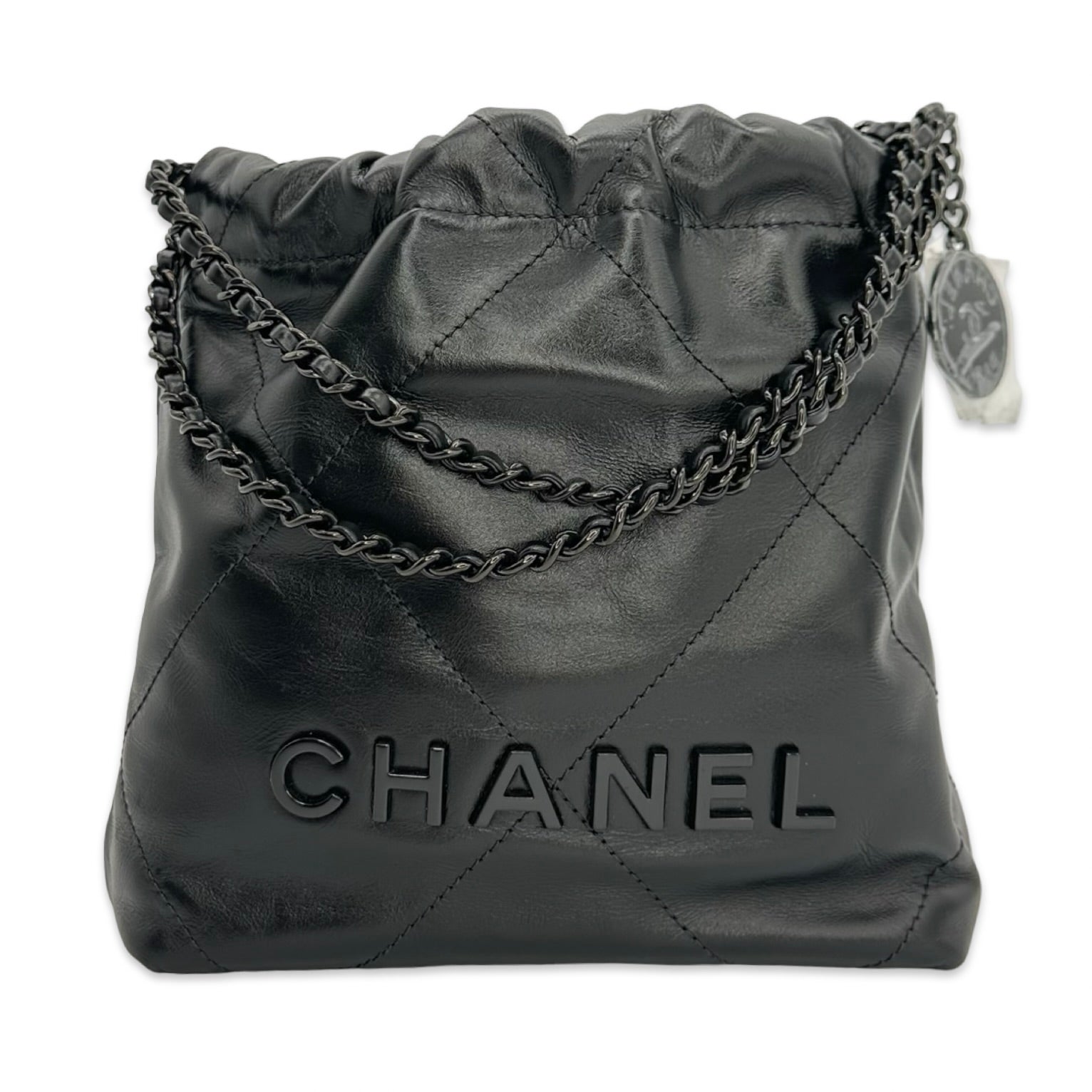 CHANEL 　キルティングミニバッグ Chanel 21S Iridescent White Mini Flap Rectangle CC Quilted Chain