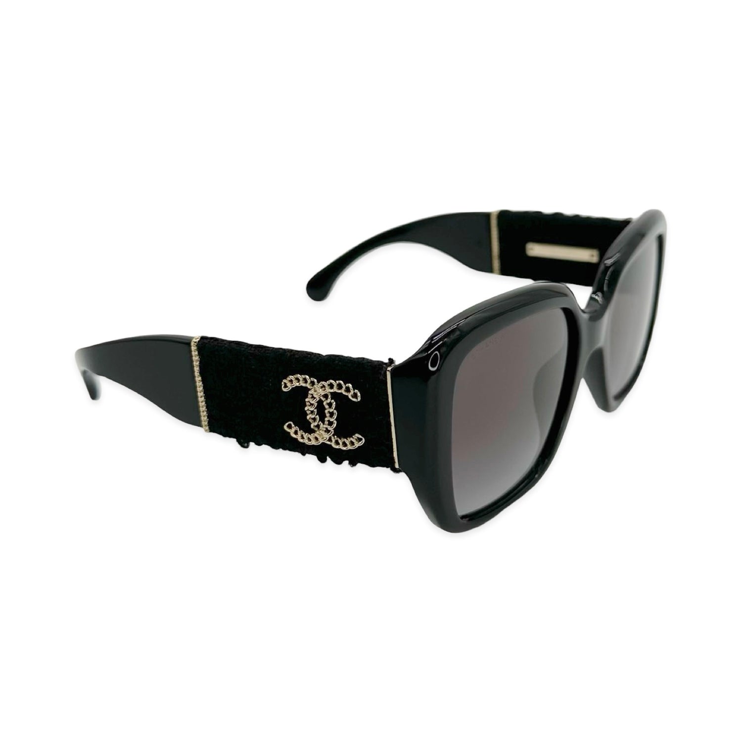 Chanel Tweed Square Sunglasses