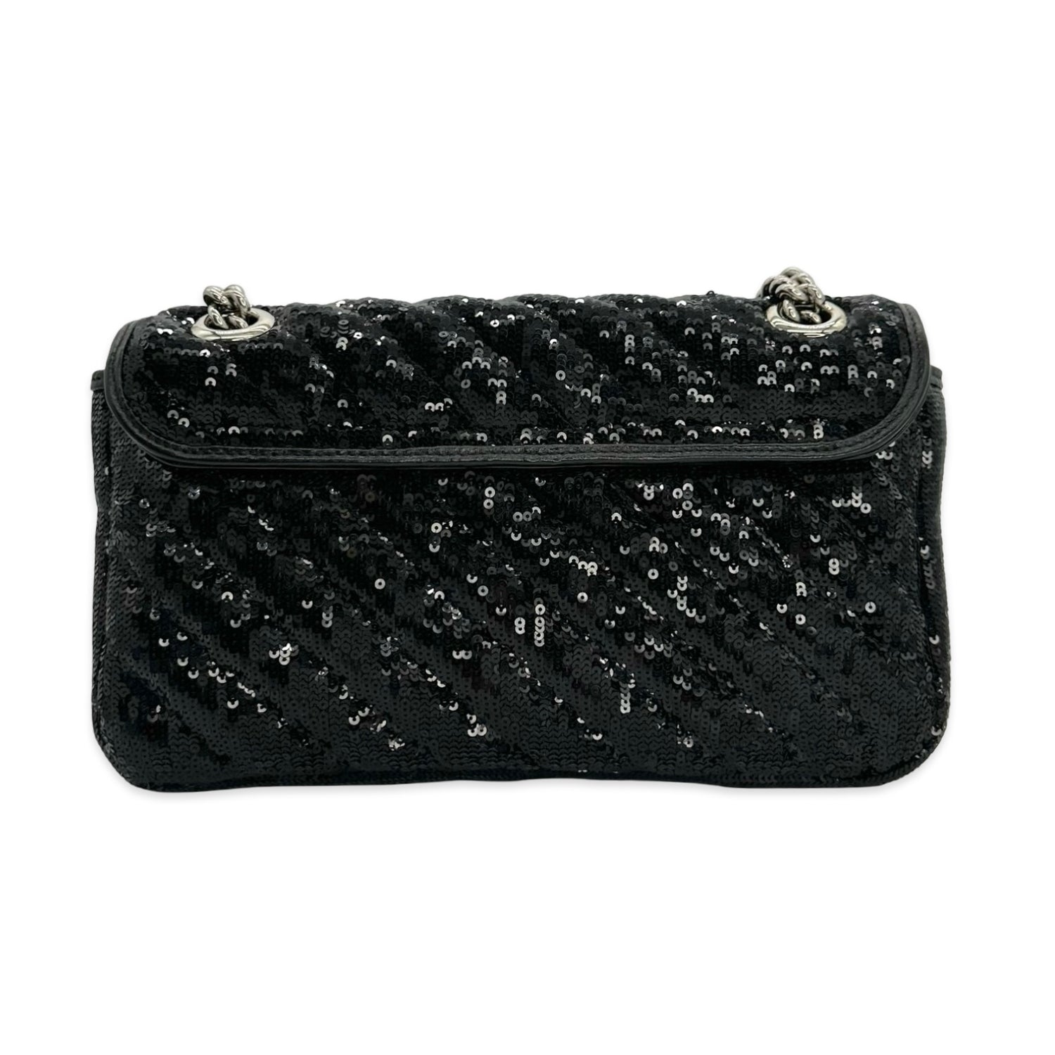 Gucci Quilted Sequin GG Marmont Chain Bag