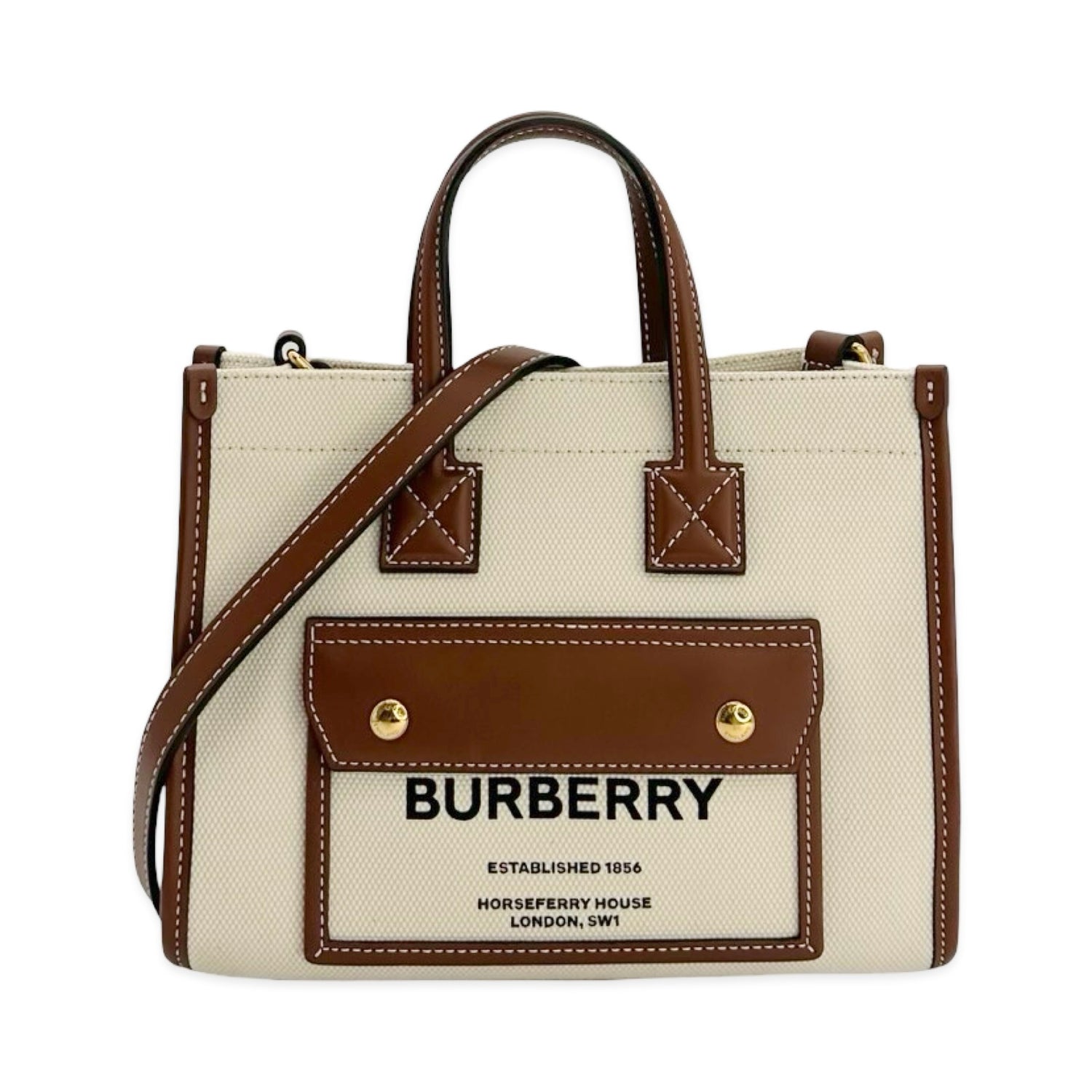 Burberry Canvas Mini Freya Tote