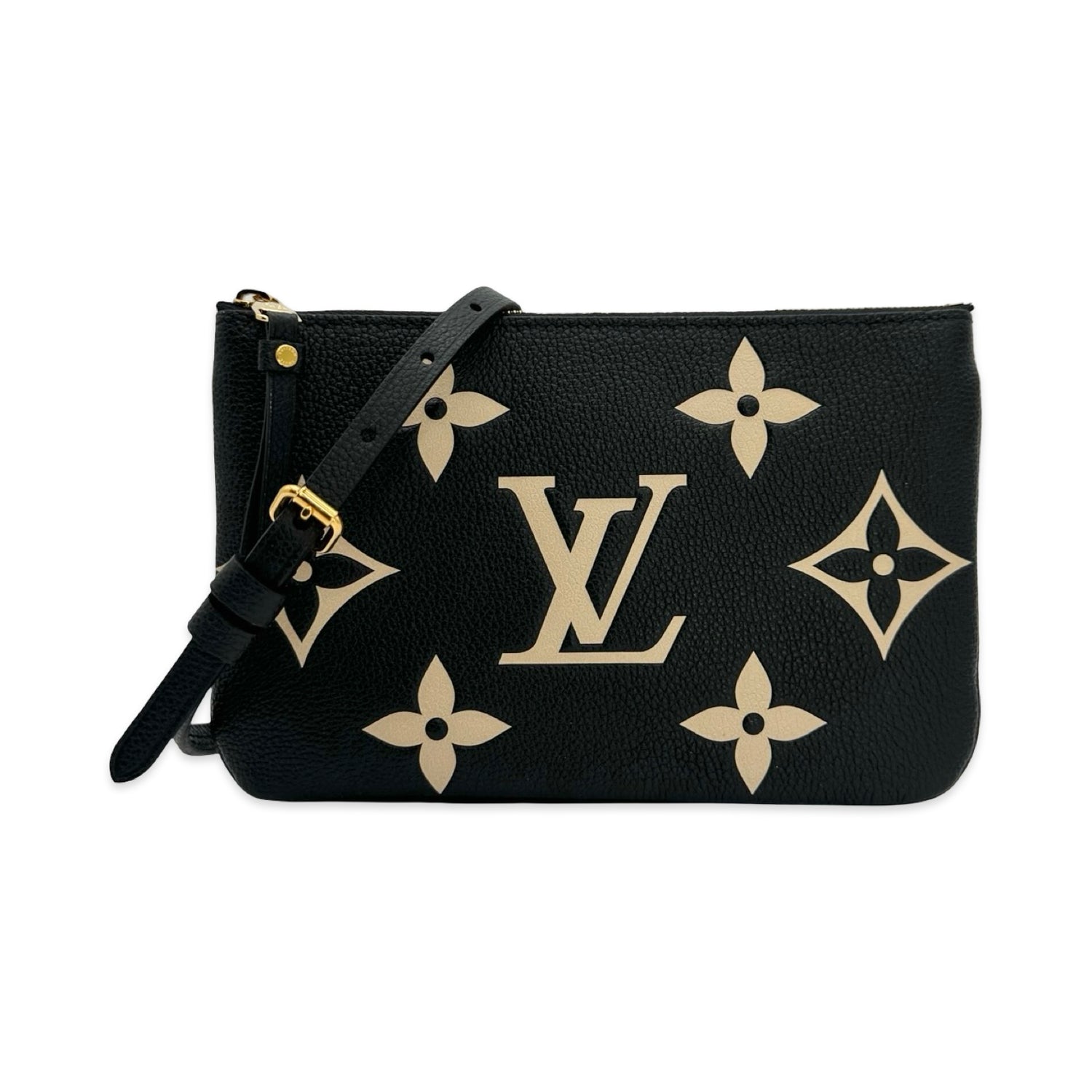 Louis Vuitton Monogram Empreinte Bicolor Double Zip Pochette