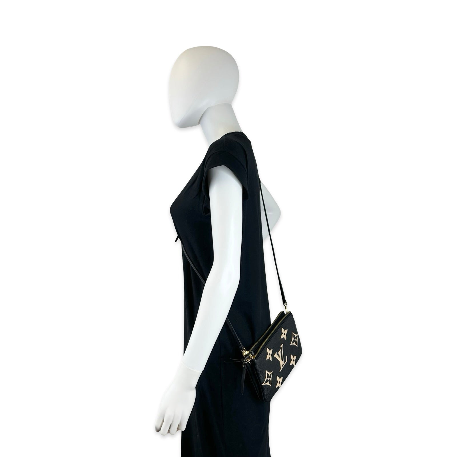 Louis Vuitton Monogram Empreinte Bicolor Double Zip Pochette