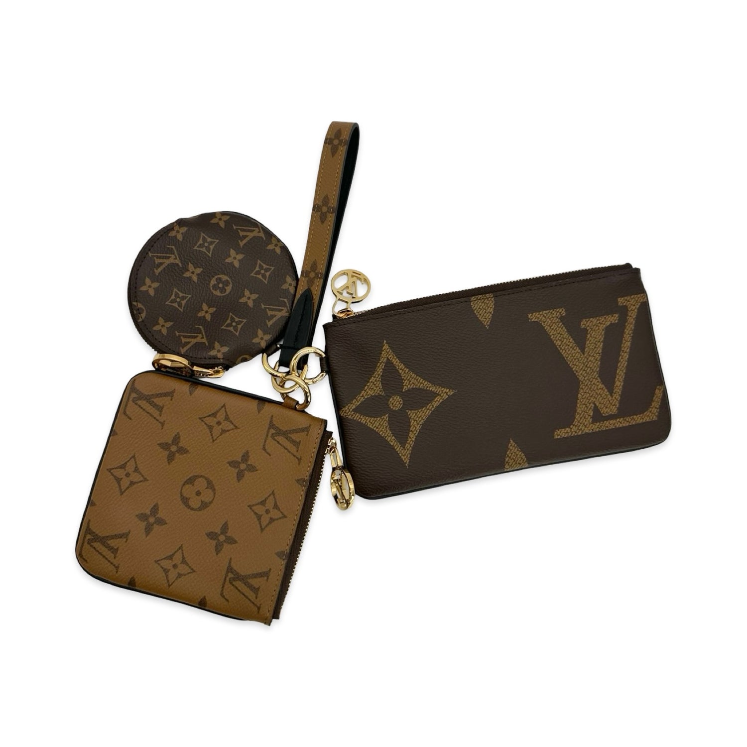 Louis Vuitton Monogram Reverse Trio Pouch Set