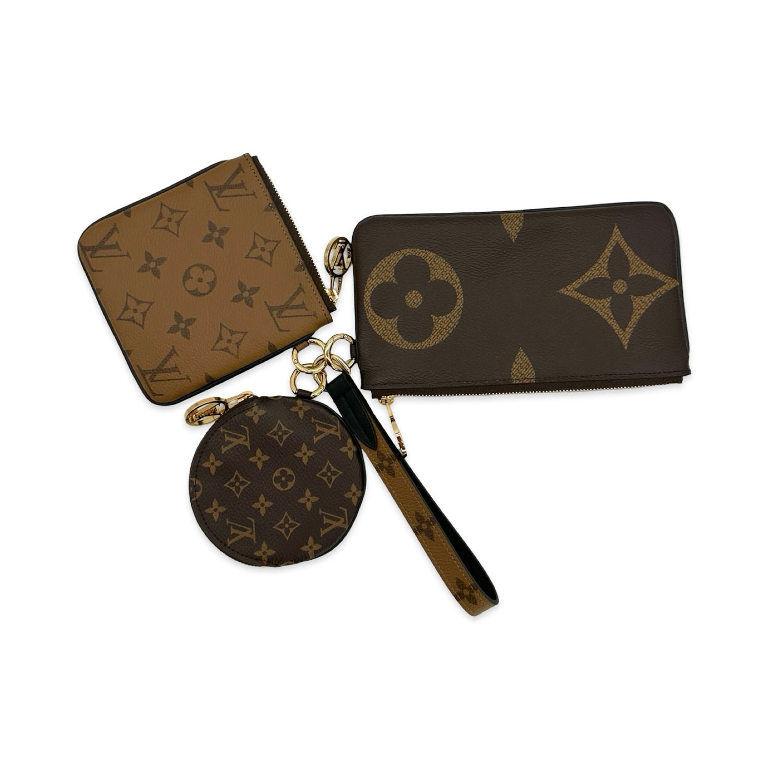 Louis Vuitton Monogram Reverse Trio Pouch Set