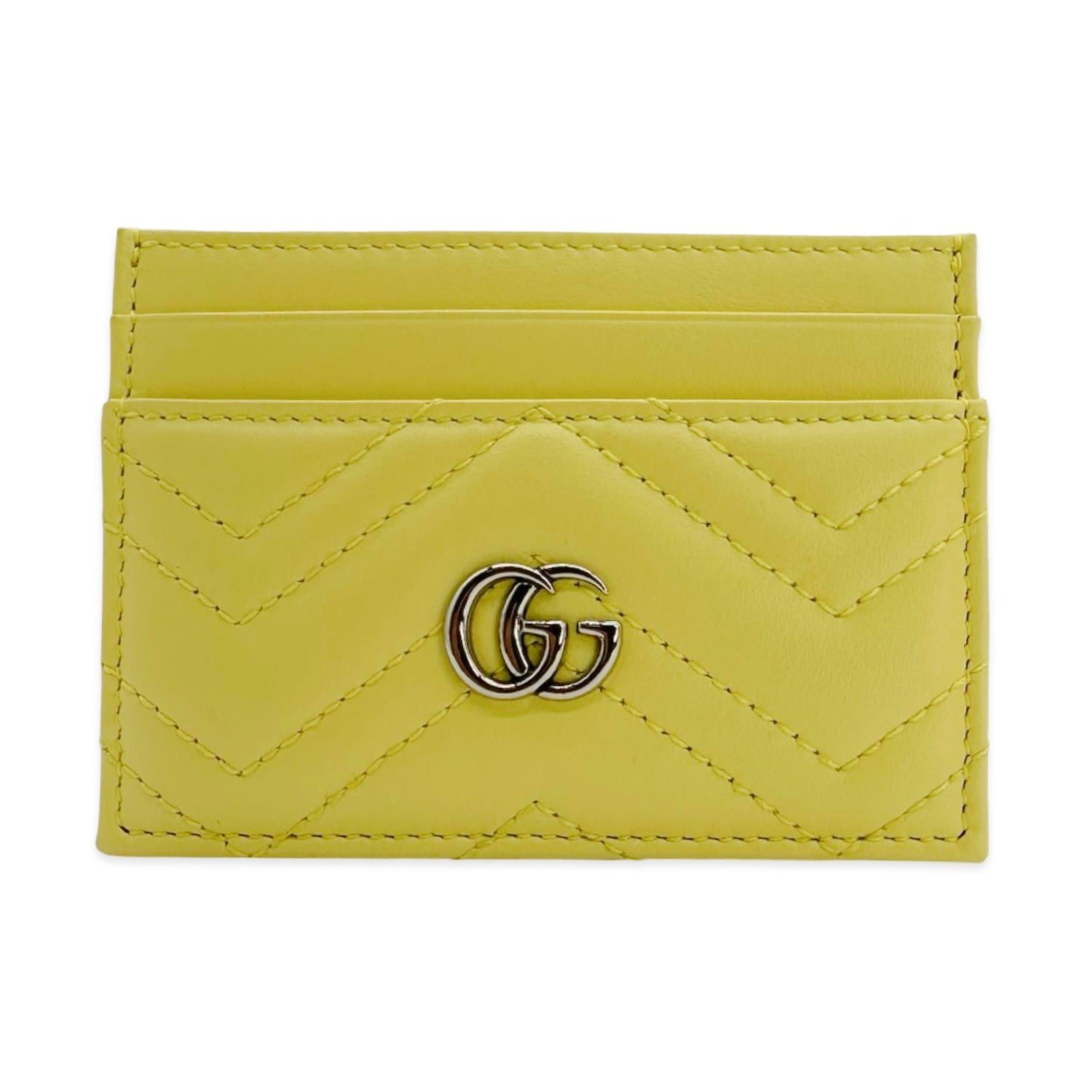 Gucci Quilted Leather GG Marmont Card Case